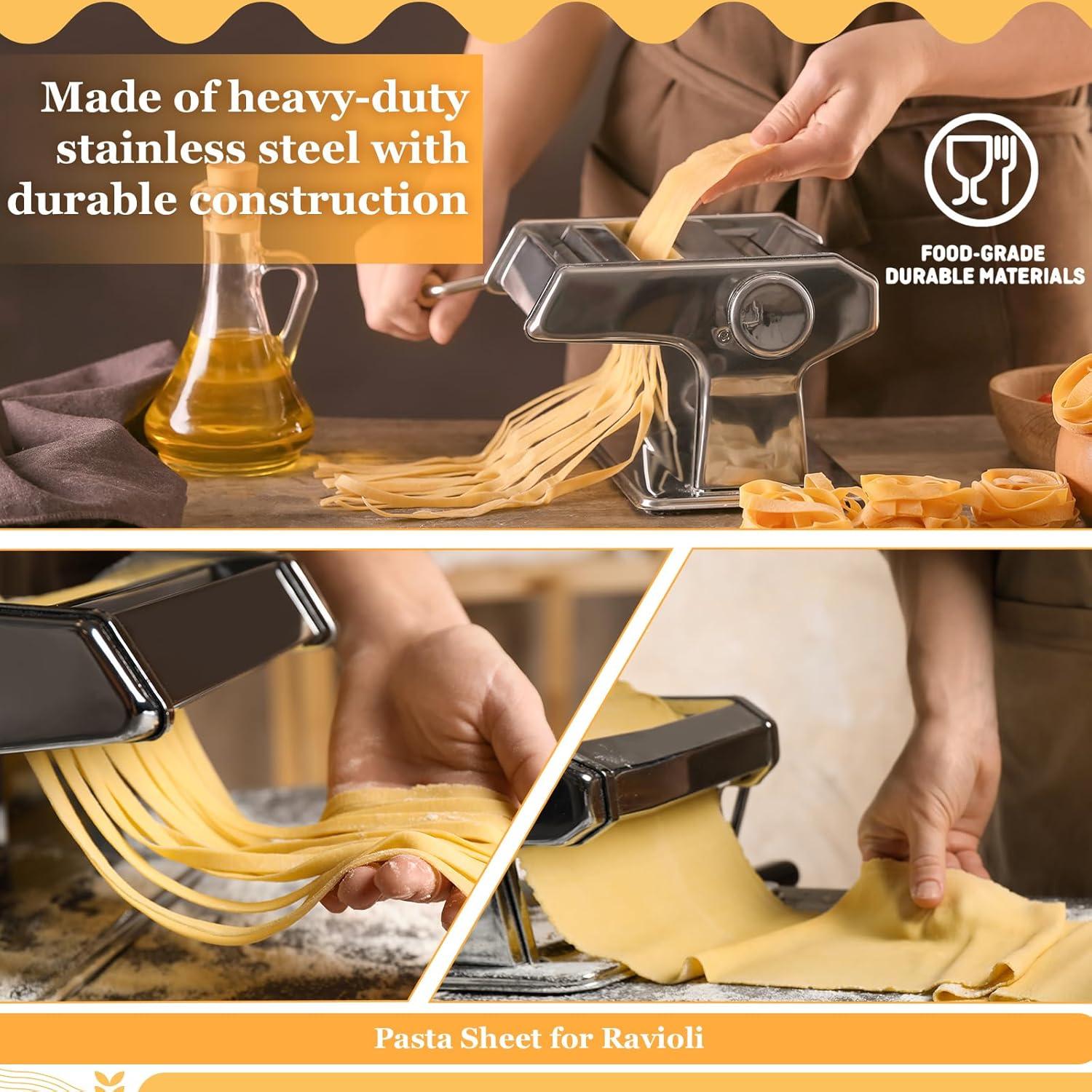 Set de Máquina para Hacer Pasta Hushee 8 Piezas Acero Inoxidable