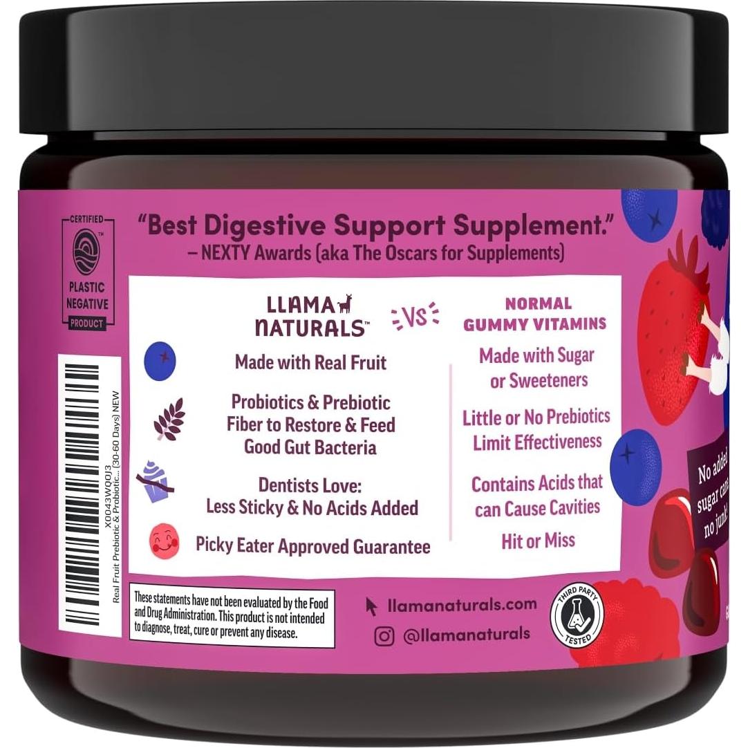 Gominolas Probióticas Llama Naturals Niños 60 Ct Frutos Mixtos