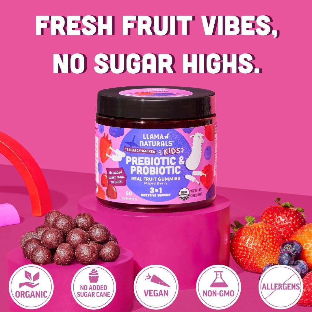 Gominolas Probióticas Llama Naturals Niños 60 Ct Frutos Mixtos