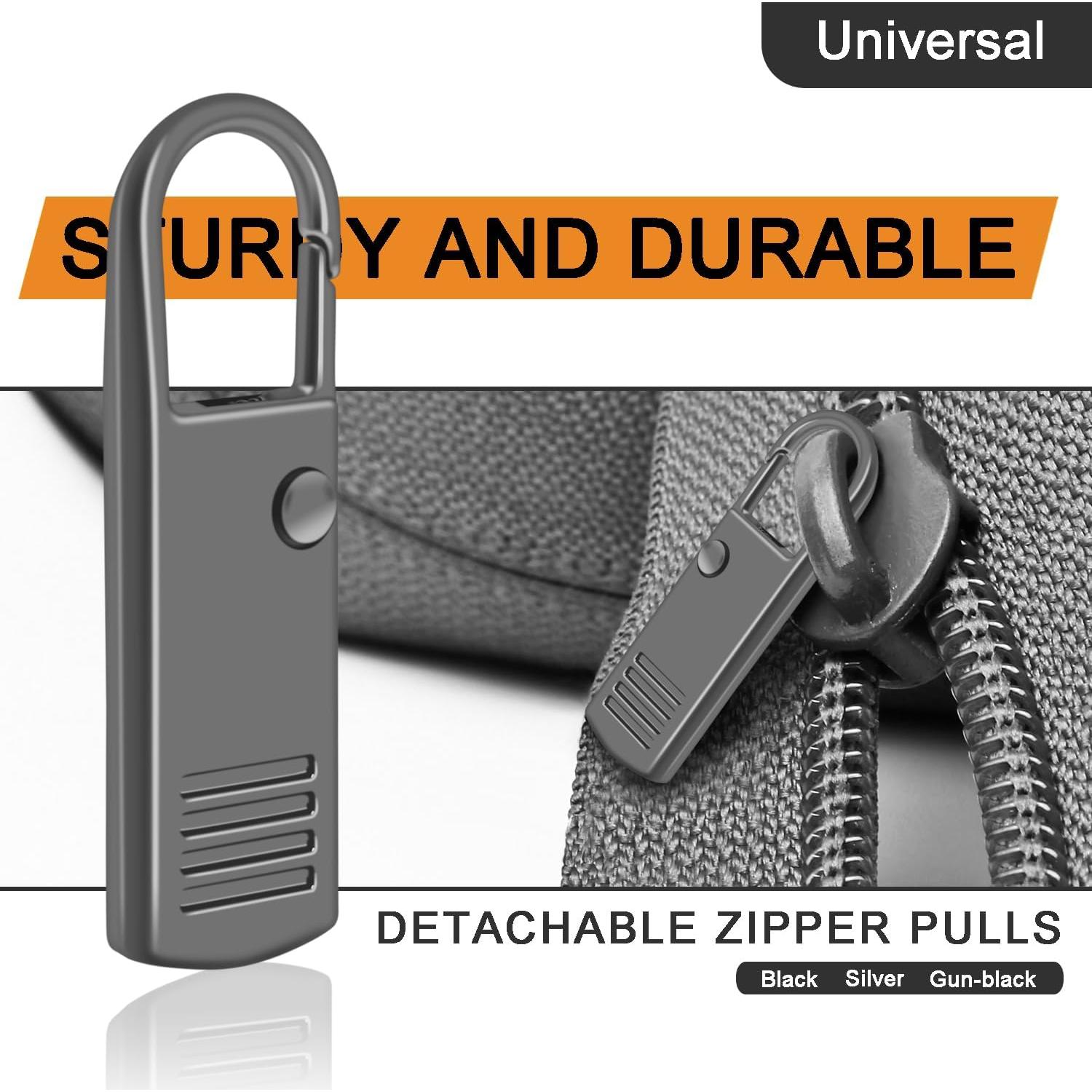 CooBigo Tiradores de Cremallera Negro 8 Pack Reemplazo