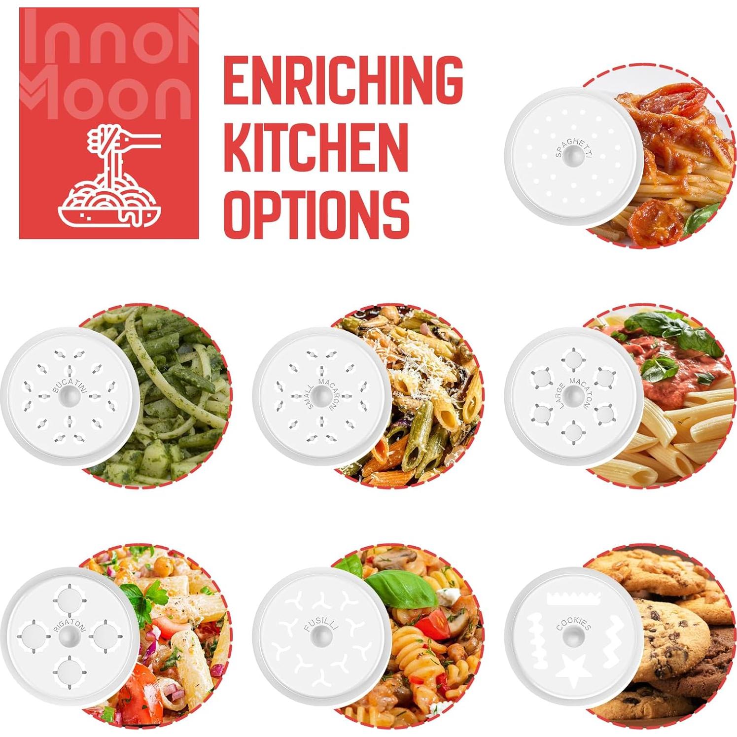 Prensa de Pasta Gourmet Kitchenaid InnoMoon con 7 Placas