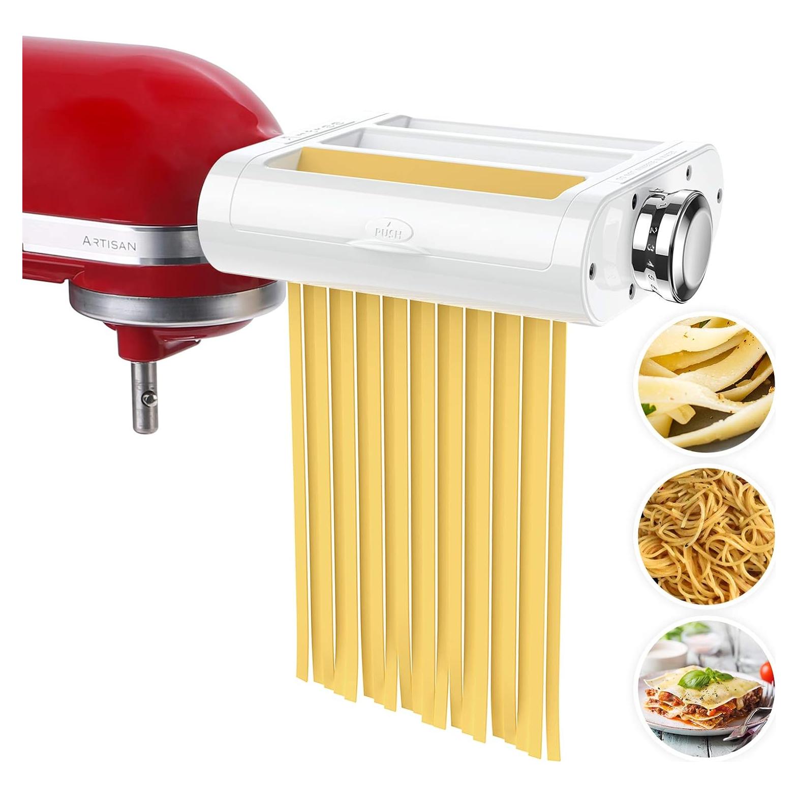 Antree Accesorio 3 en 1 para Pasta KitchenAid - Rodillo y Cortadores