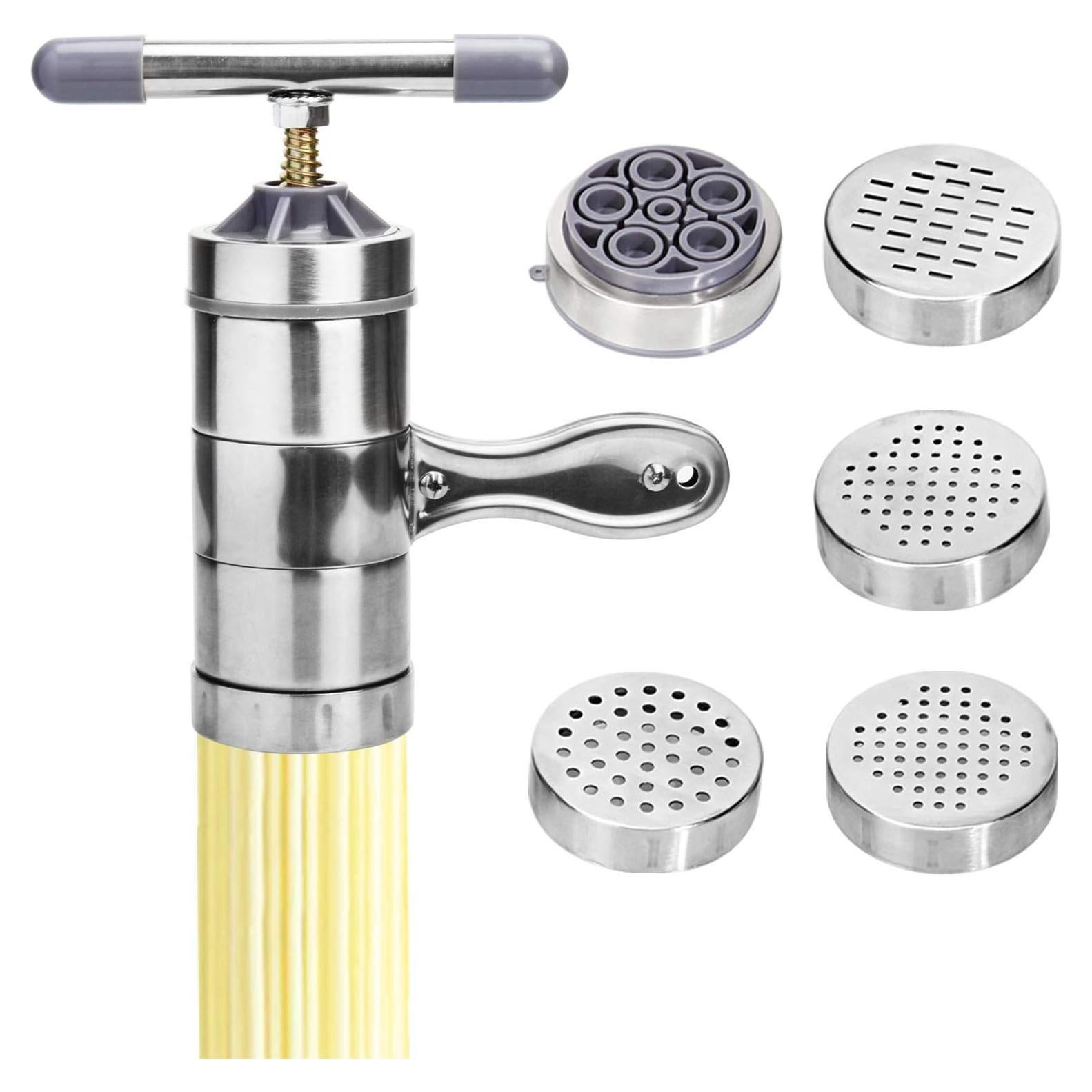 Máquina de Pasta Manual JETH de Acero Inoxidable con 5 Moldes