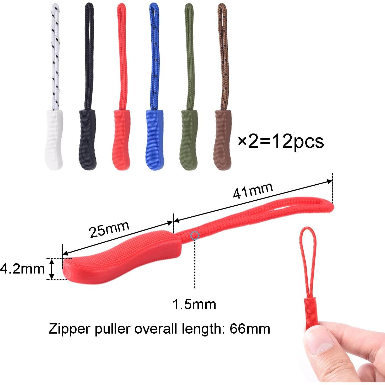 CooBigo 12 Tiradores de Cremallera Color Oscuro - Reemplazo