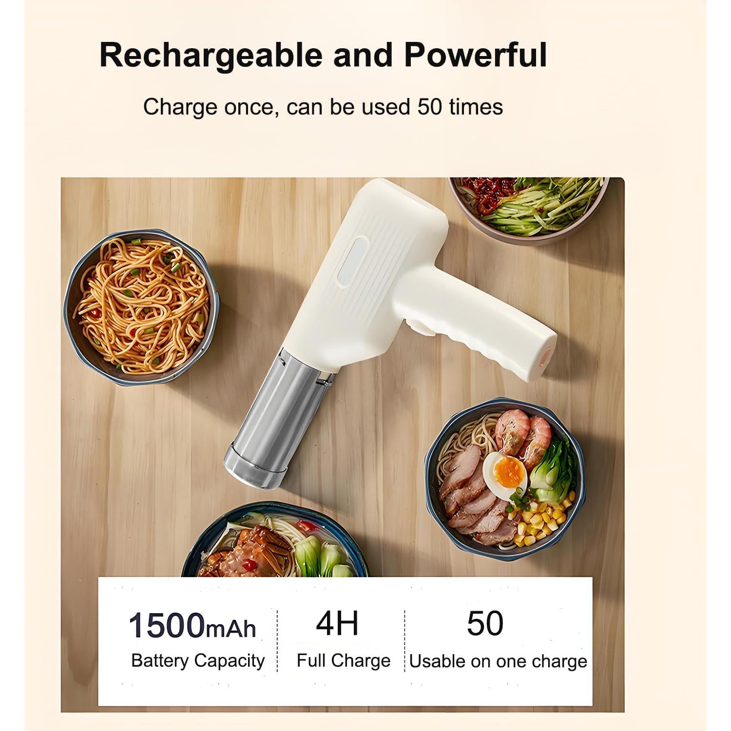 Máquina de Pasta Eléctrica FEIKIT 5 en 1 Inalámbrica 1.36kg