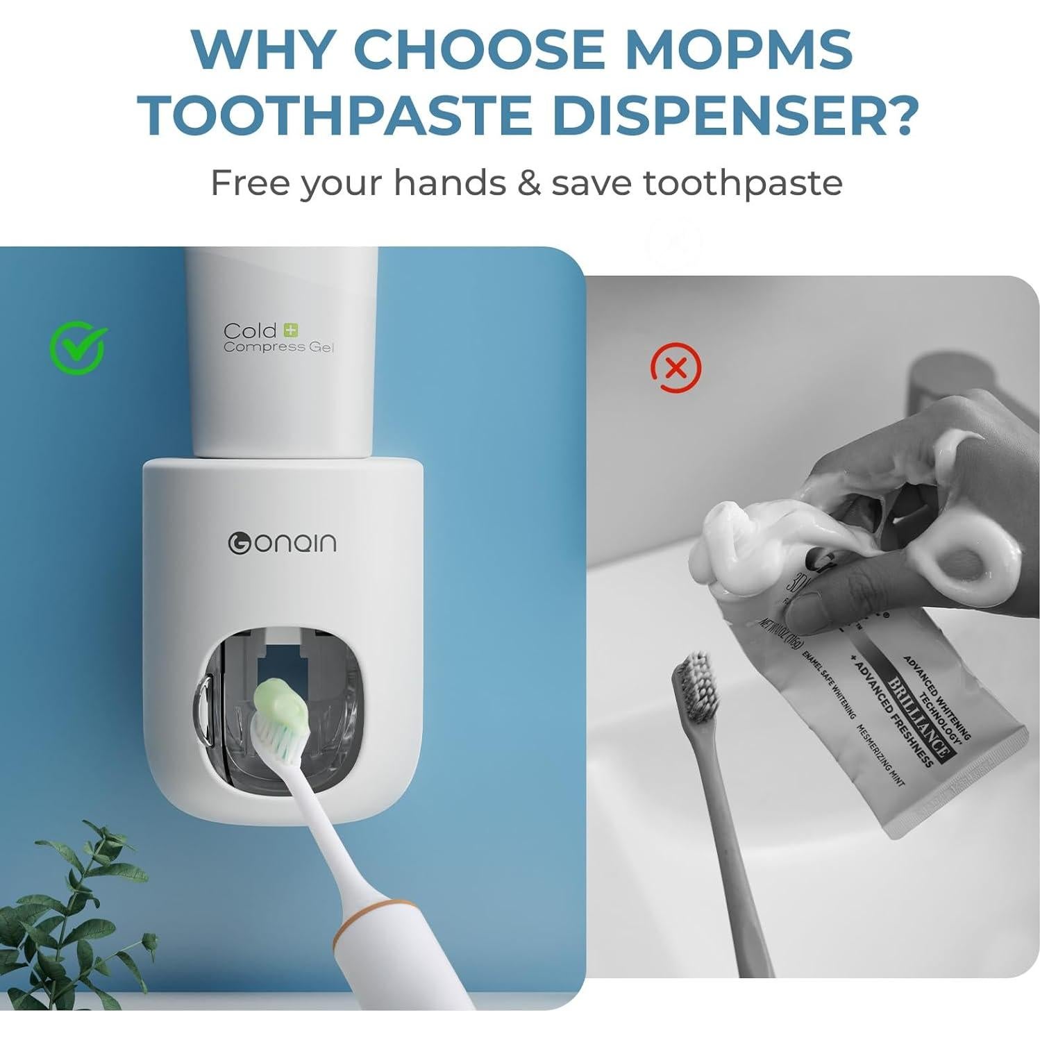 Dispensador Automático de Pasta de Dientes VNYIFAN Blanco