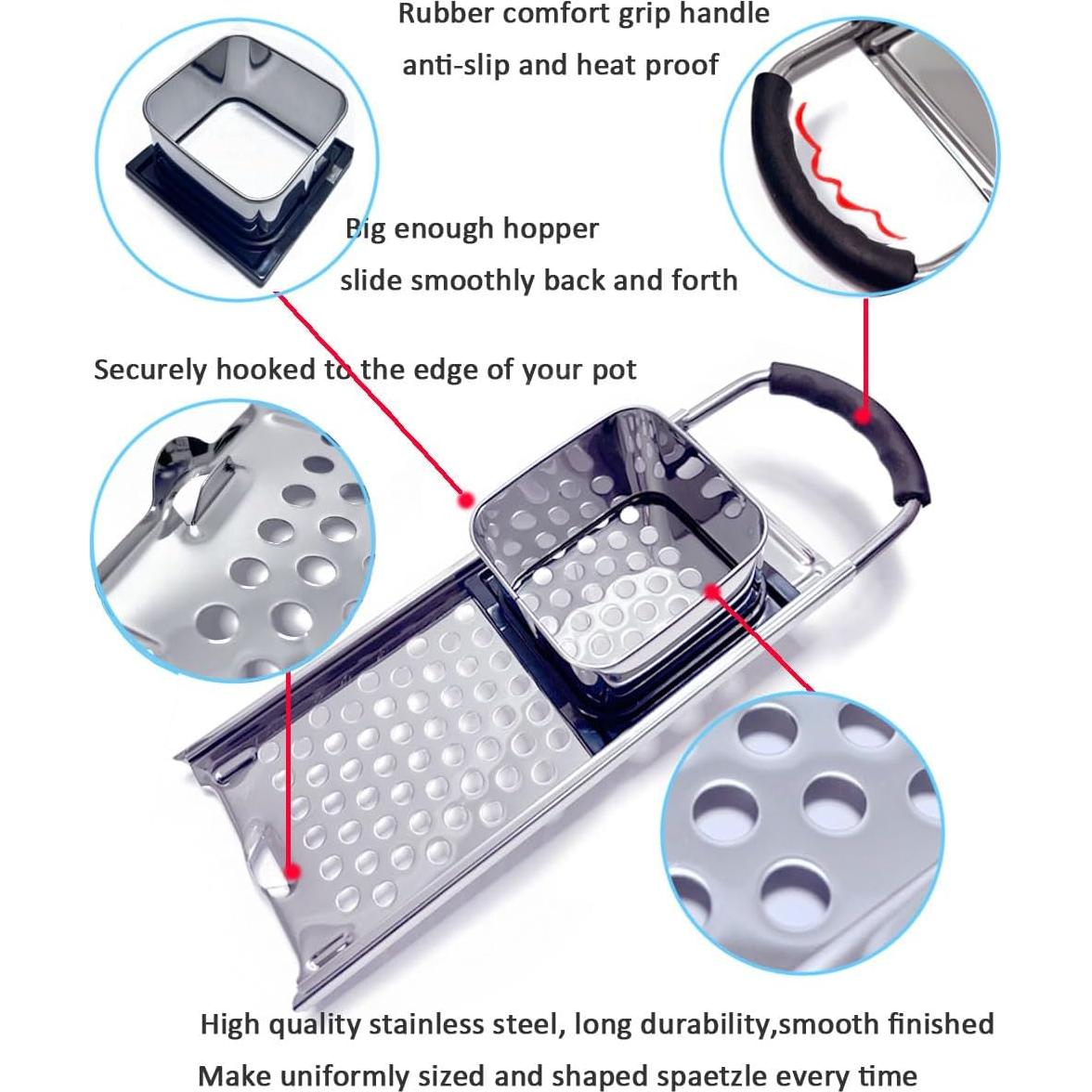Fabricante Manual de Spaetzle JASEASYZ de Acero Inoxidable