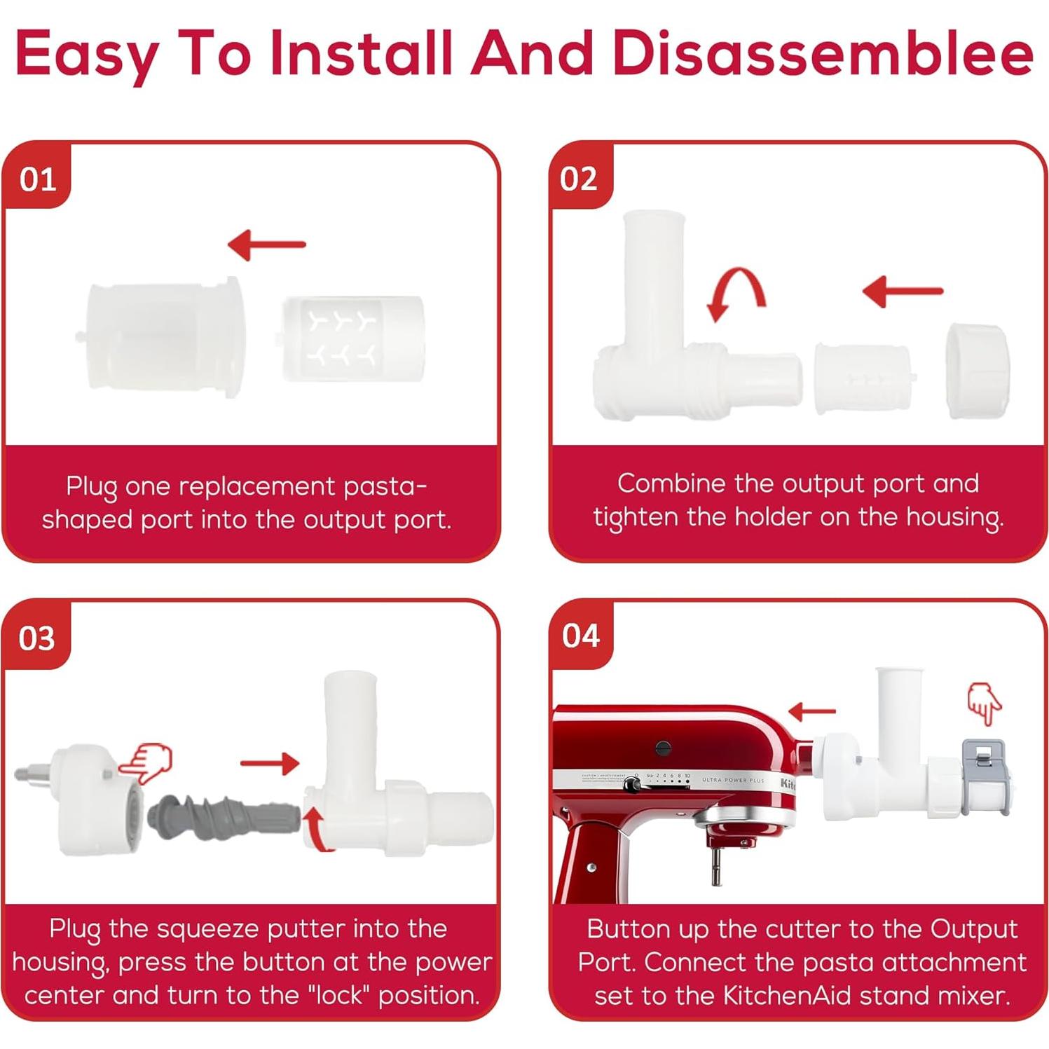 Accesorio para Hacer Pasta 6 en 1 RYANER para KitchenAid