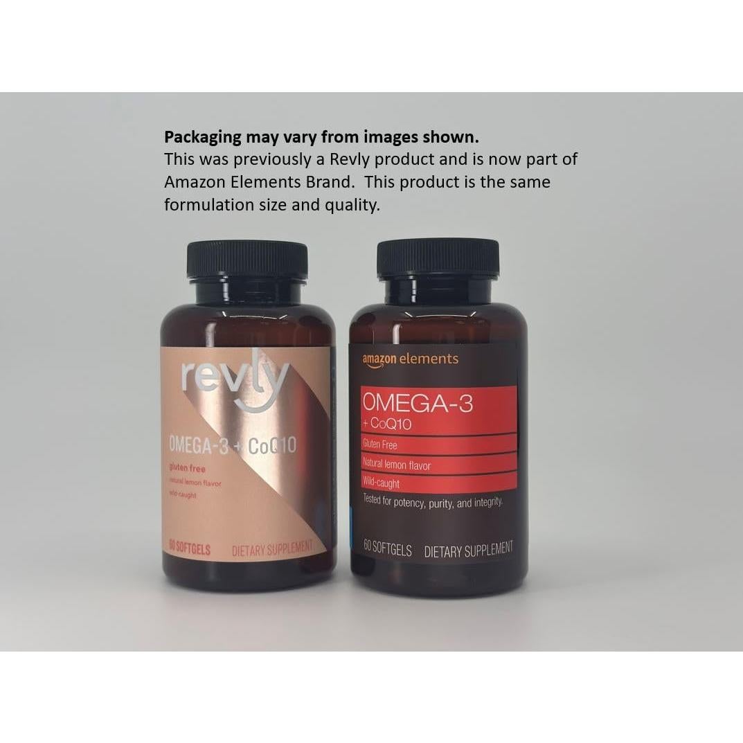 Suplemento Omega 3 Revly de Amazon - 60 Cápsulas Blandas con CoQ10