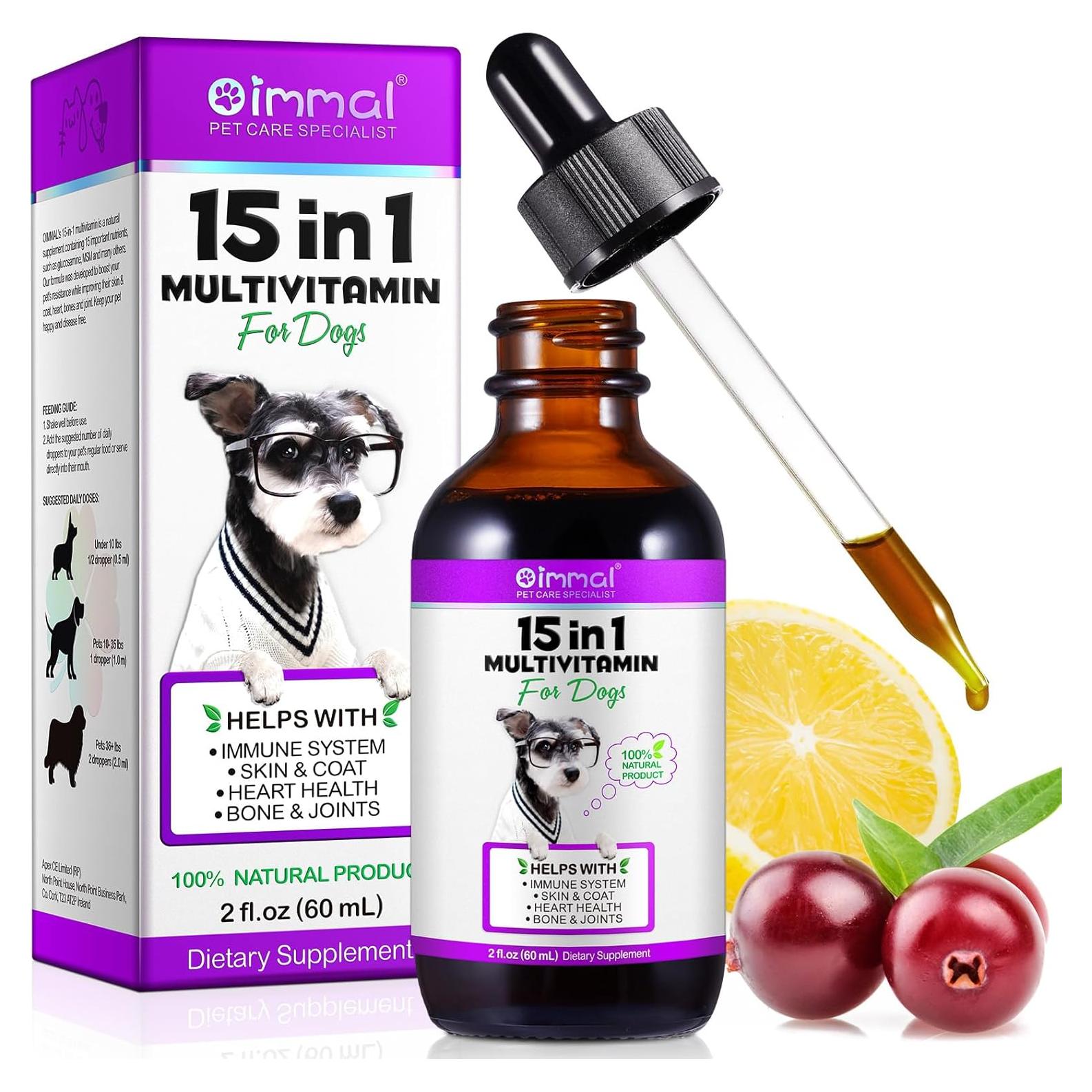 Gotas Multivitamínicas para Perros Lezizi 15 en 1 - Salud Articulaciones y Piel