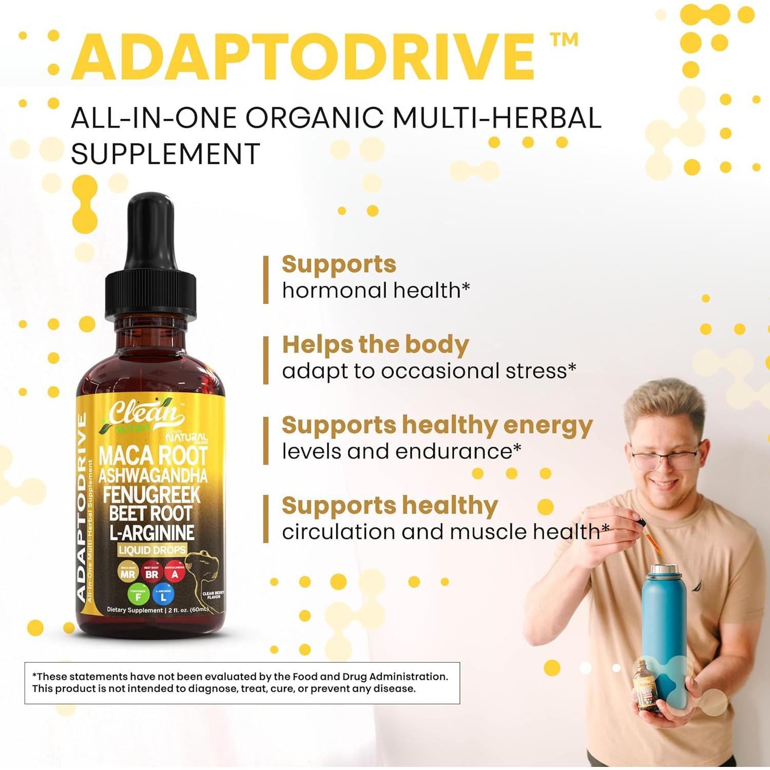 Gotas Líquidas de Raíz de Maca Clean Nutra 45ml - Suplemento Multivitamínico