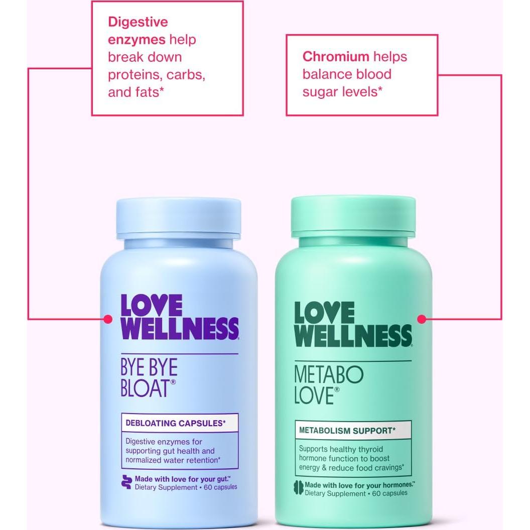 Suplemento Love Wellness Dúo Aumento y Reducción 30 Días