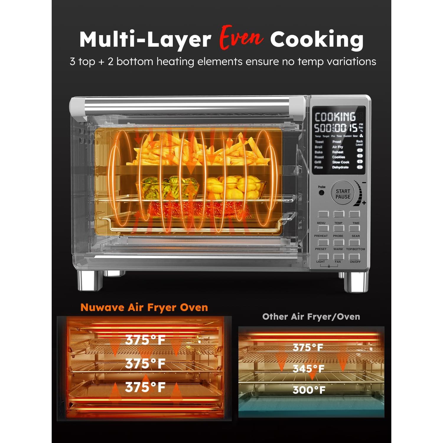 Horno Tostador de Aire Nuwave Bravo XL Pro 30QT Acero Inoxidable