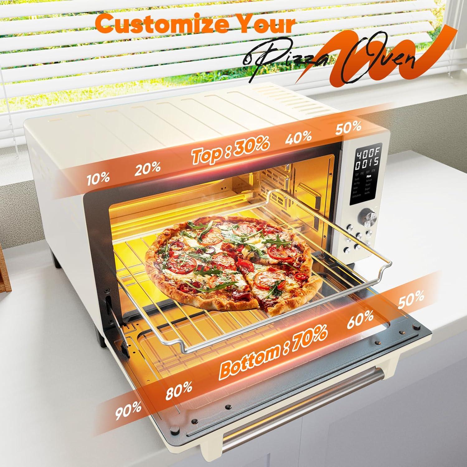 Horno Tostador de Aire Nuwave Bravo Pro 21QT 10-en-1 Crema