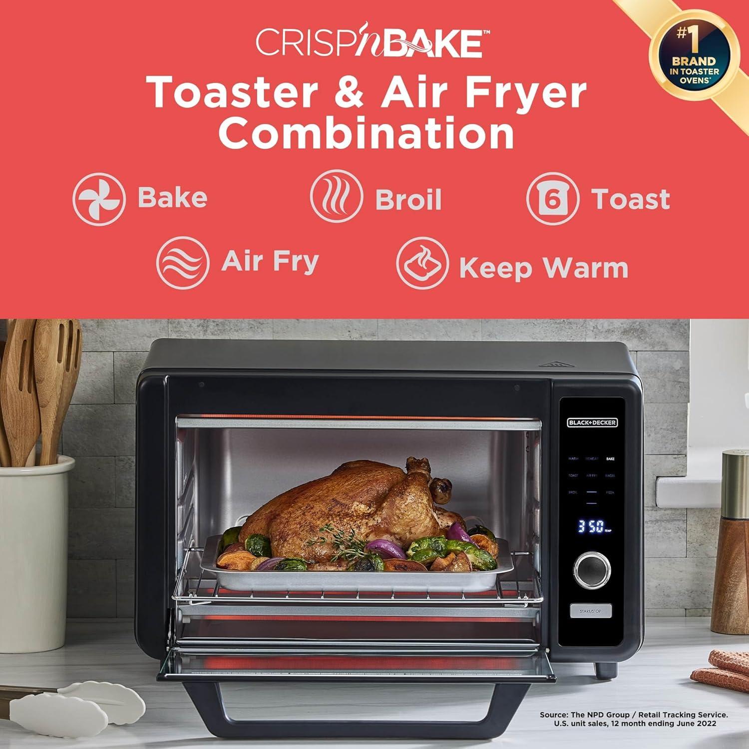 Horno Tostador Digital BLACK+DECKER Crisp 'N Bake 6 Rebanadas