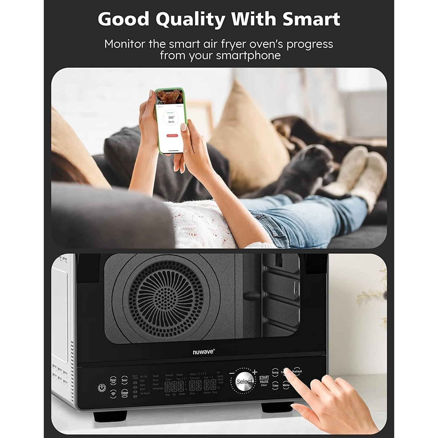 Horno Inteligente Nuwave iQ360 34L 1800W 20-en-1 Negro