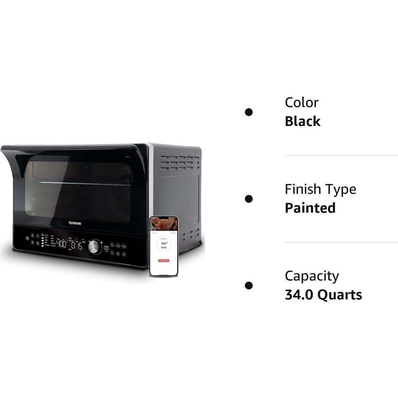 Horno Inteligente Nuwave iQ360 34L 1800W 20-en-1 Negro