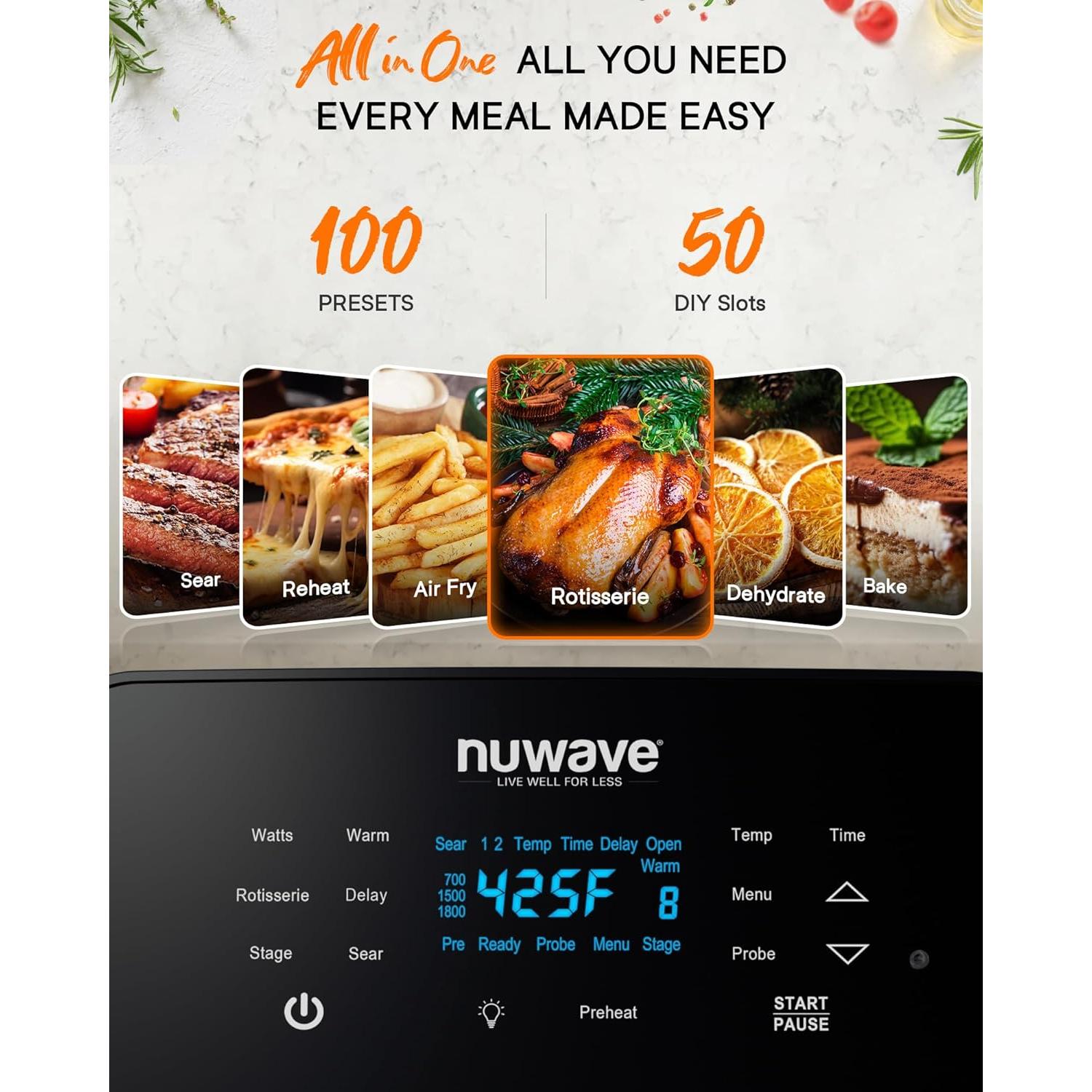 Horno Tostador de Aire Nuwave Brio 15.5QT 1800W 2024