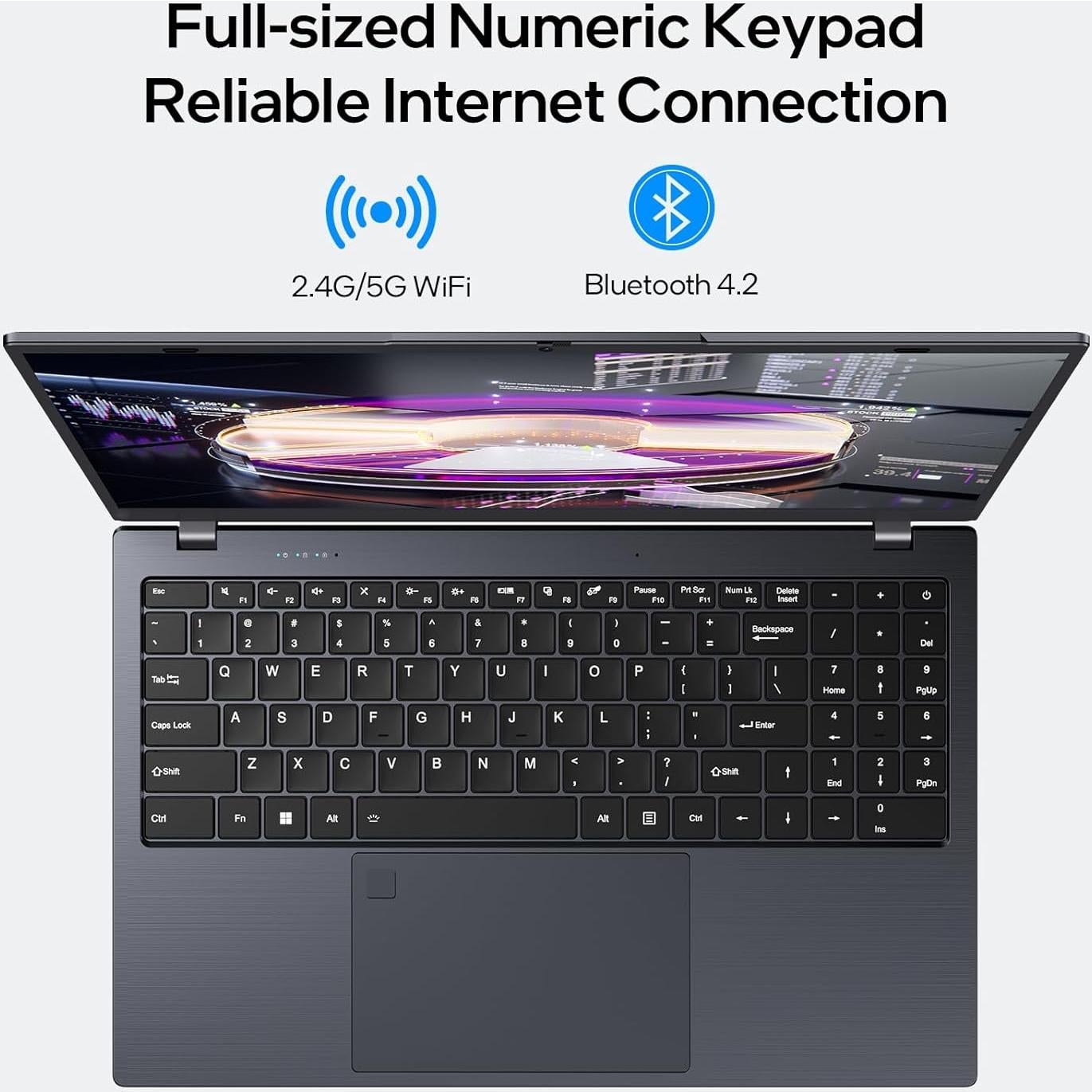 Laptop UOWAMOU 15.6" FHD, 16GB RAM, 512GB SSD, N5095