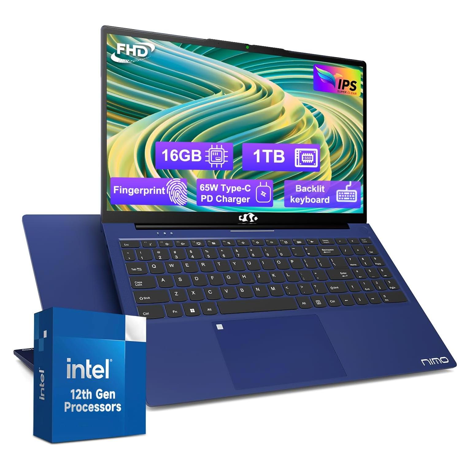 Laptop NIMO 15.6" FHD, 16GB RAM, 1TB SSD, Intel Pentium