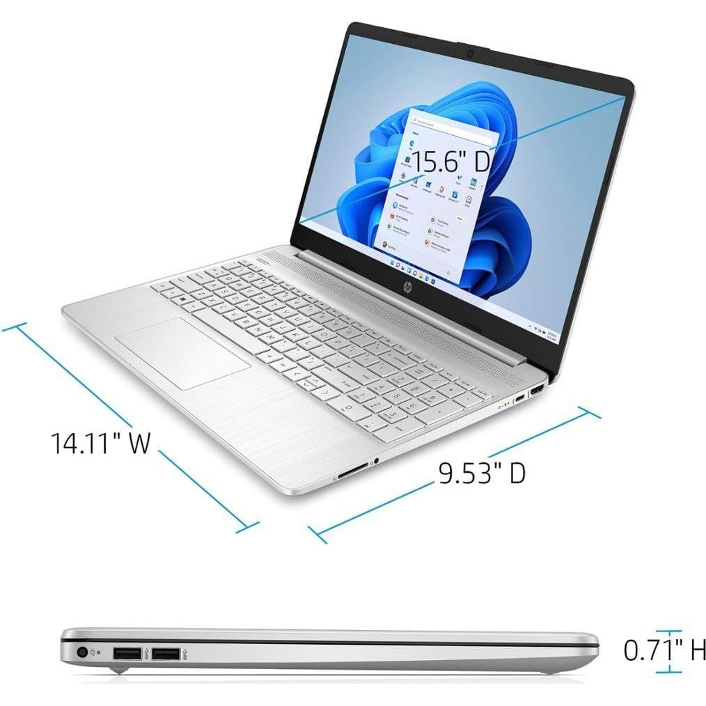 HP Portátil 15.6" i3-1215U 12ª Gen, 12GB RAM, 512GB SSD, Plata