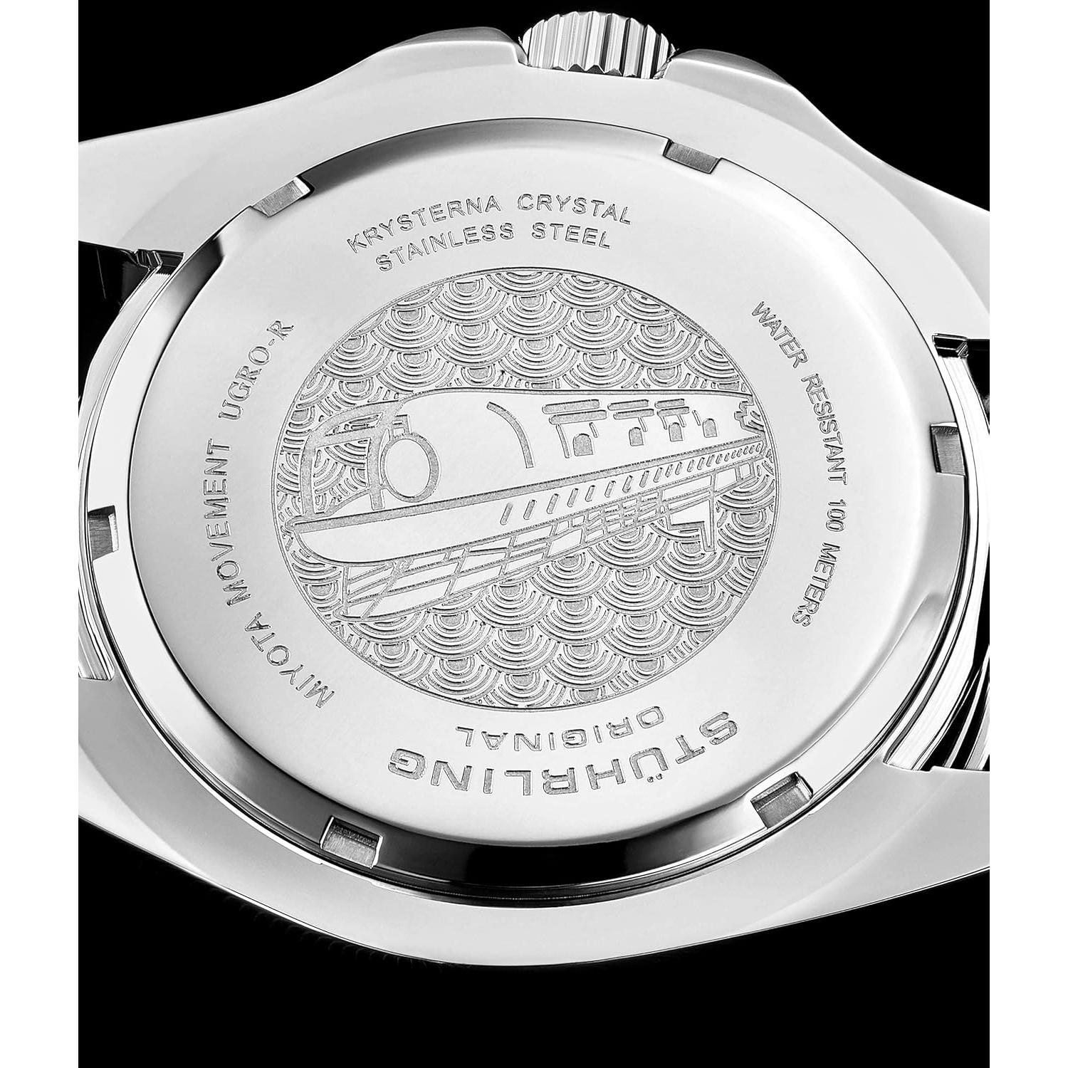 Reloj de buceo Stuhrling Original para hombres 42mm negro