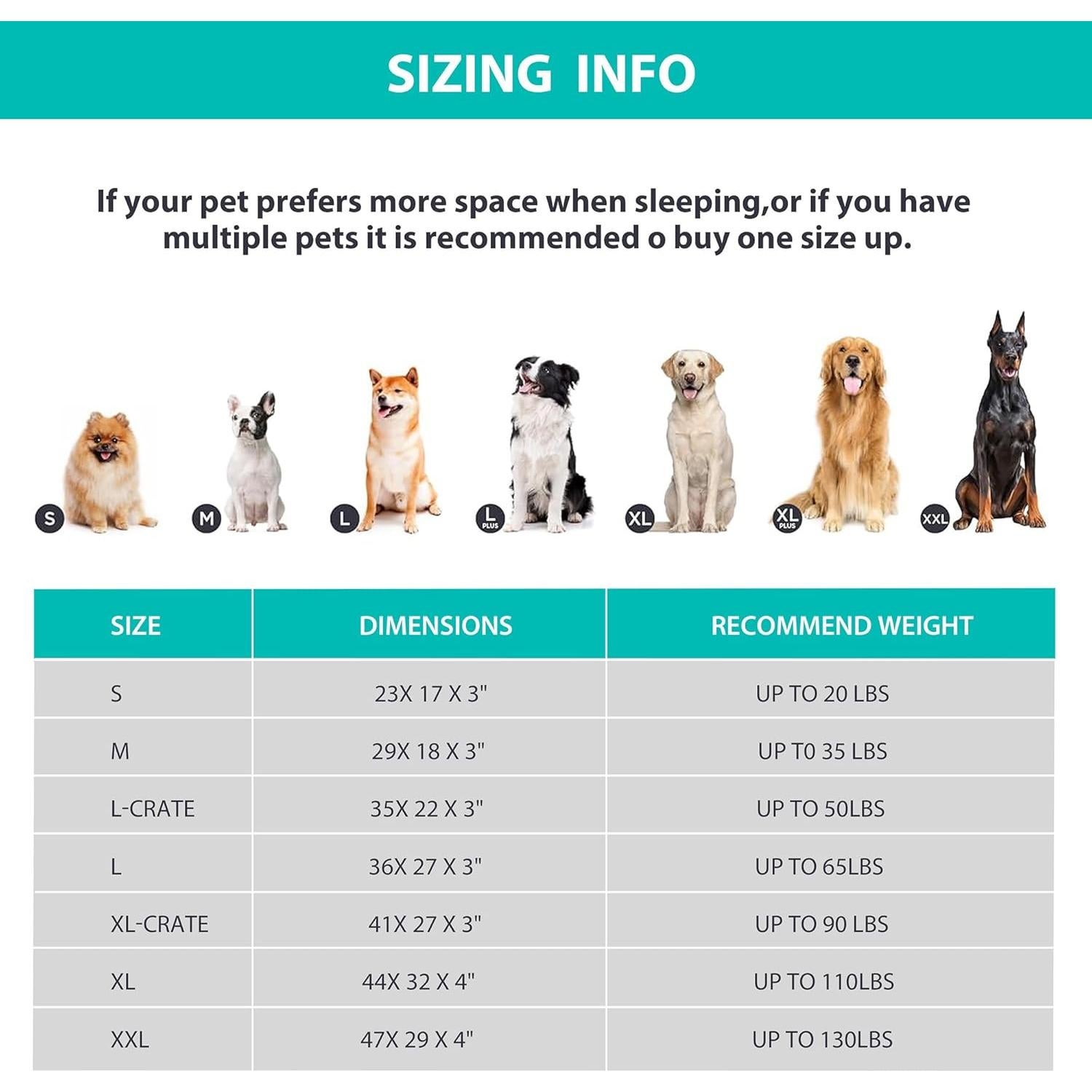 Cama para Perros Grande Chicute Impermeable Ortopédica 88.9x55.9cm