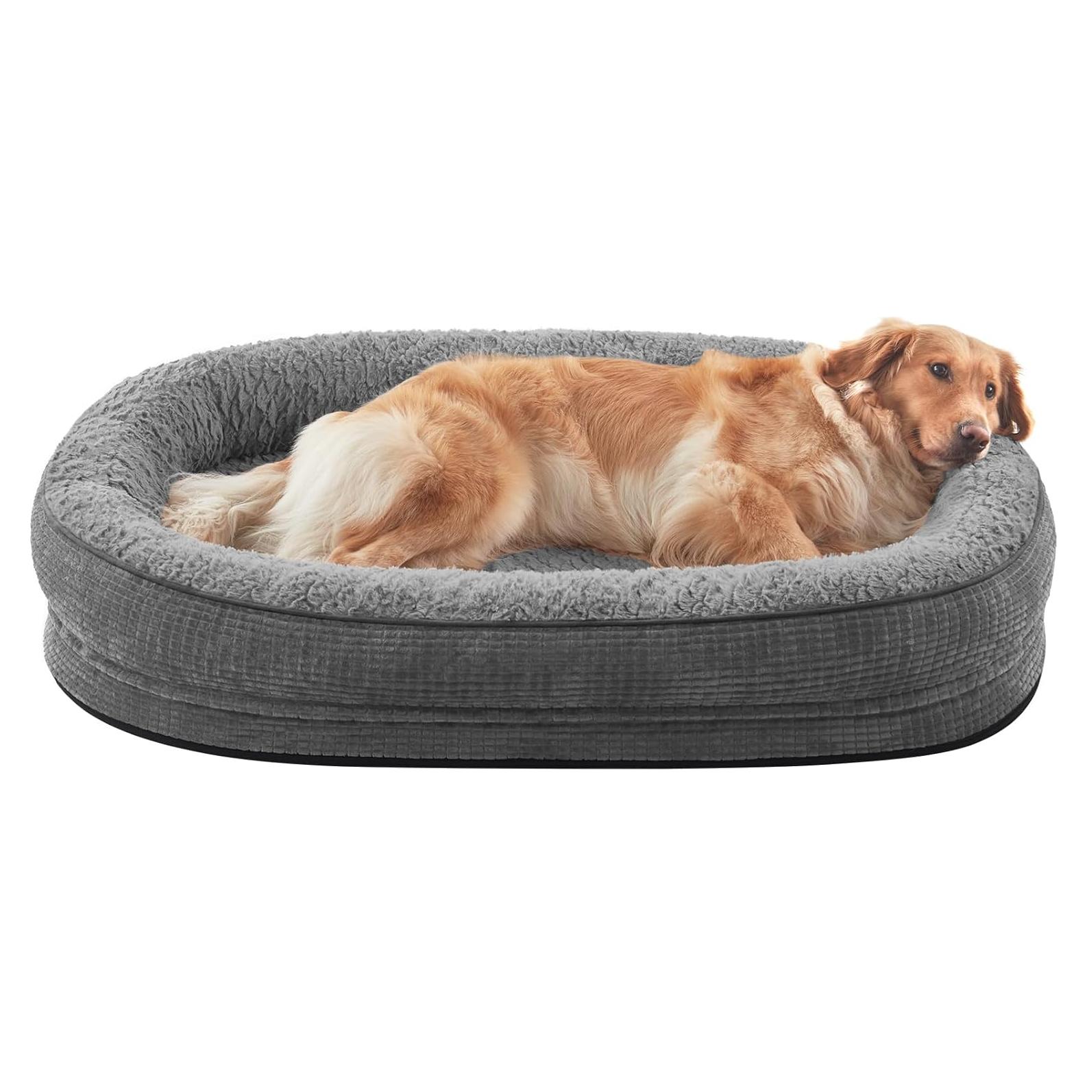 Cama Ortopédica para Perros JOEJOY XL Gris con Espuma de Memoria