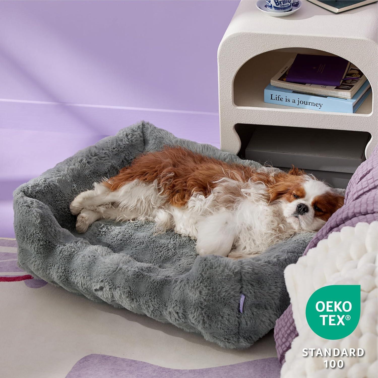 Cama Ortopédica para Perros Fluffy Lesure 76.2x61 cm Gris