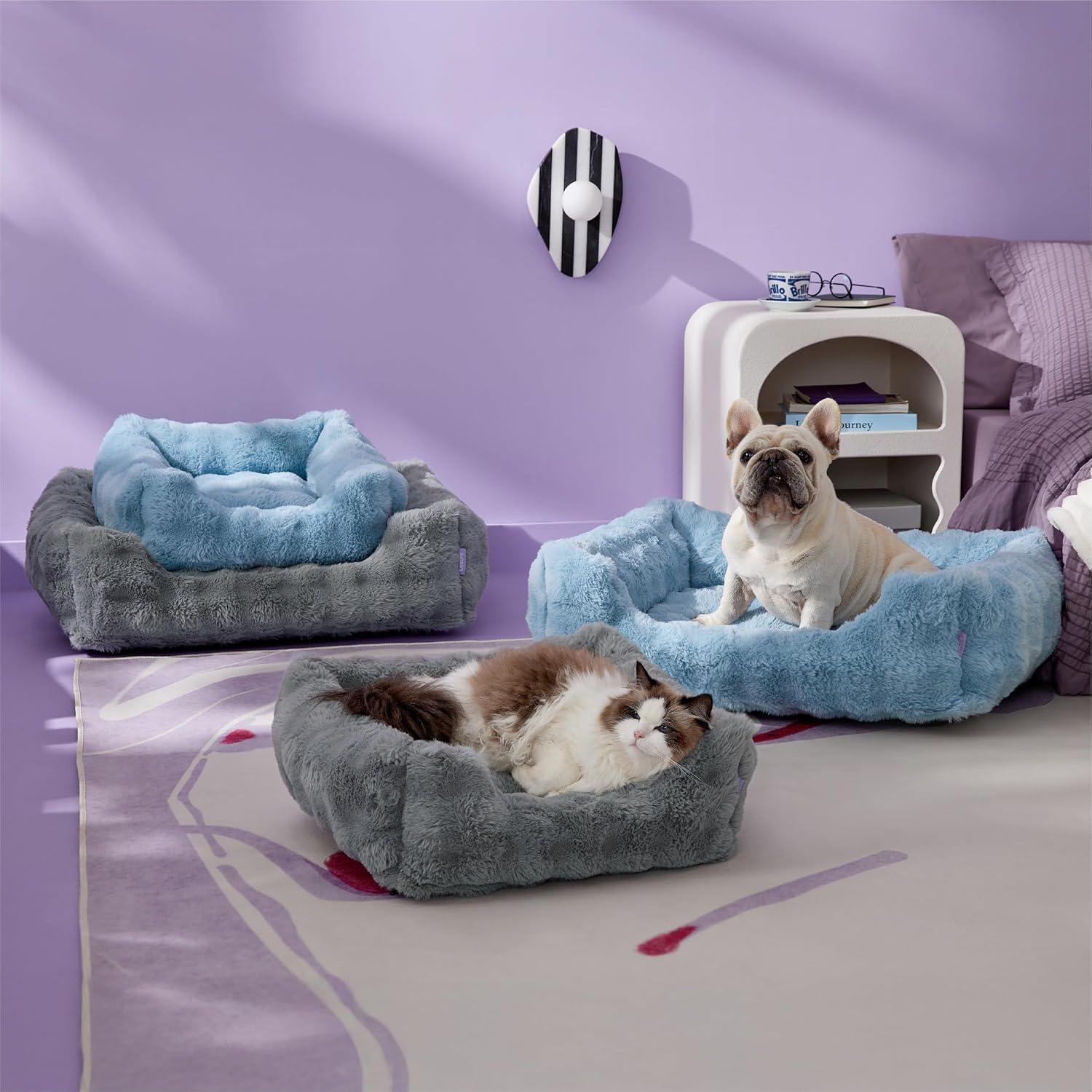 Cama Ortopédica para Perros Fluffy Lesure 76.2x61 cm Gris