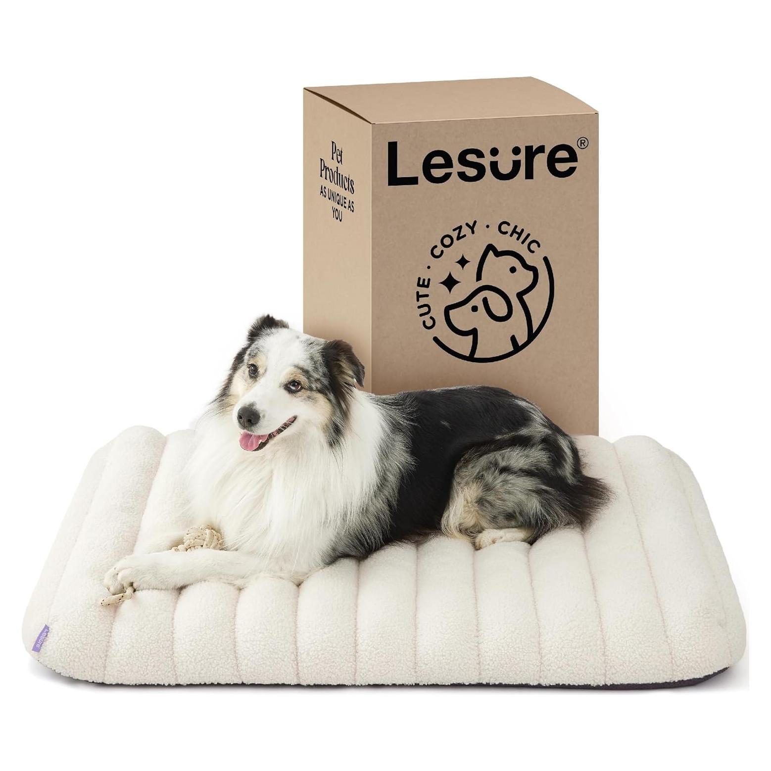 Cama Ortopédica para Perros Grande Lesure Linda 91x68 cm Crema