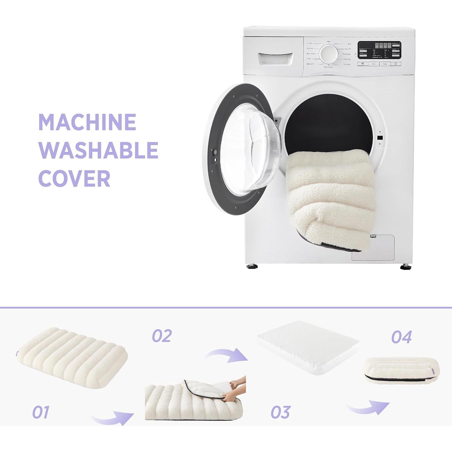 Cama Ortopédica para Perros Grande Lesure Linda 91x68 cm Crema