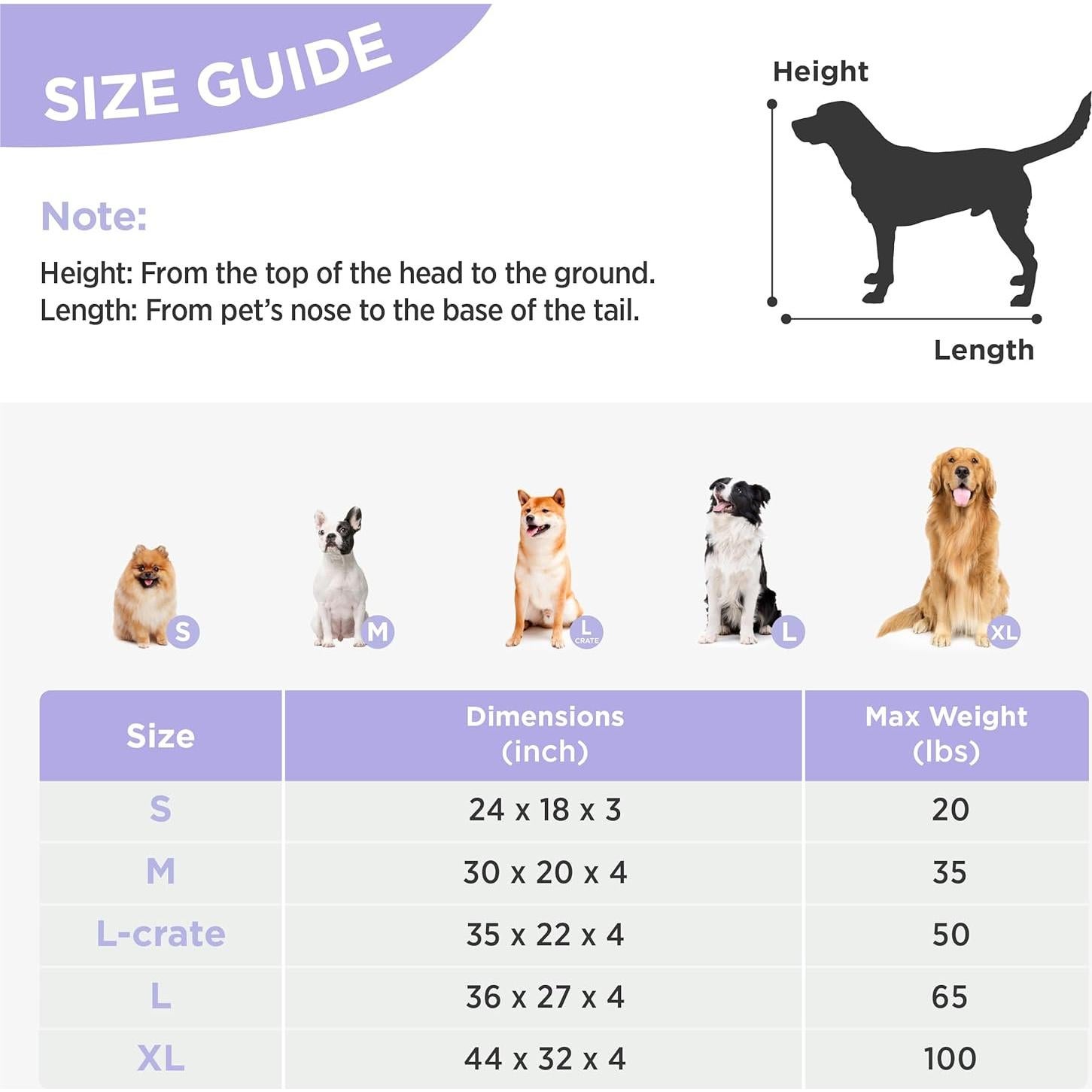 Cama Ortopédica para Perros Grande Lesure Linda 91x68 cm Crema