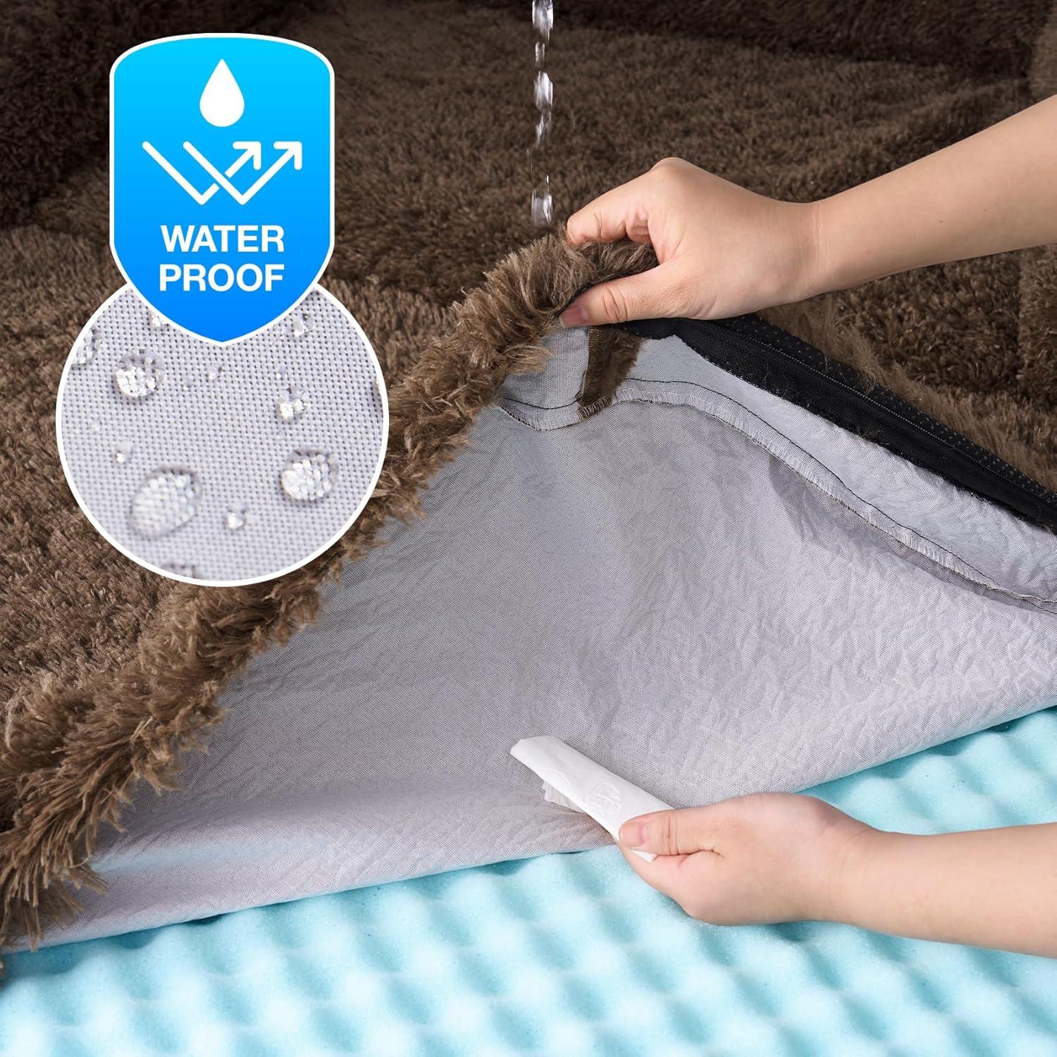 Cama Plegable para Perros EHEYCIGA 101.6x76.2cm Marrón