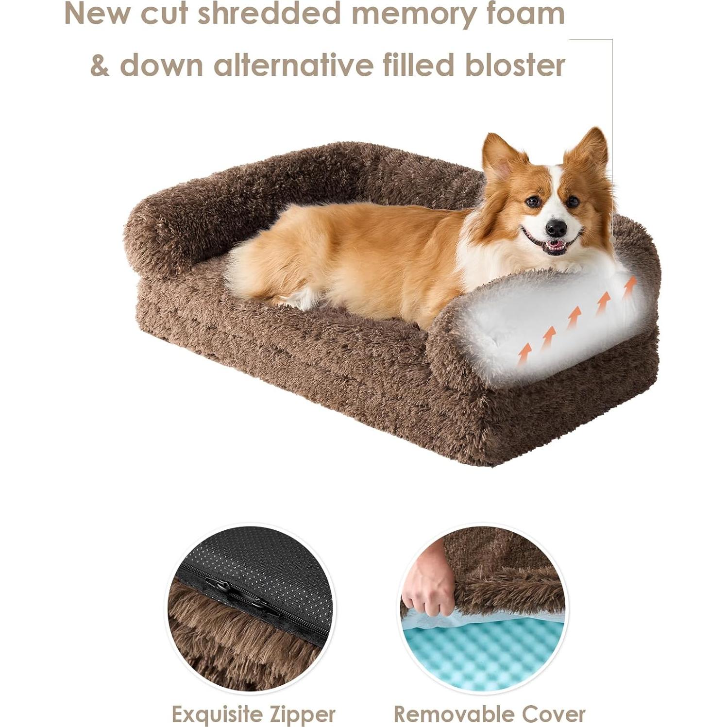 Cama Plegable para Perros EHEYCIGA 101.6x76.2cm Marrón