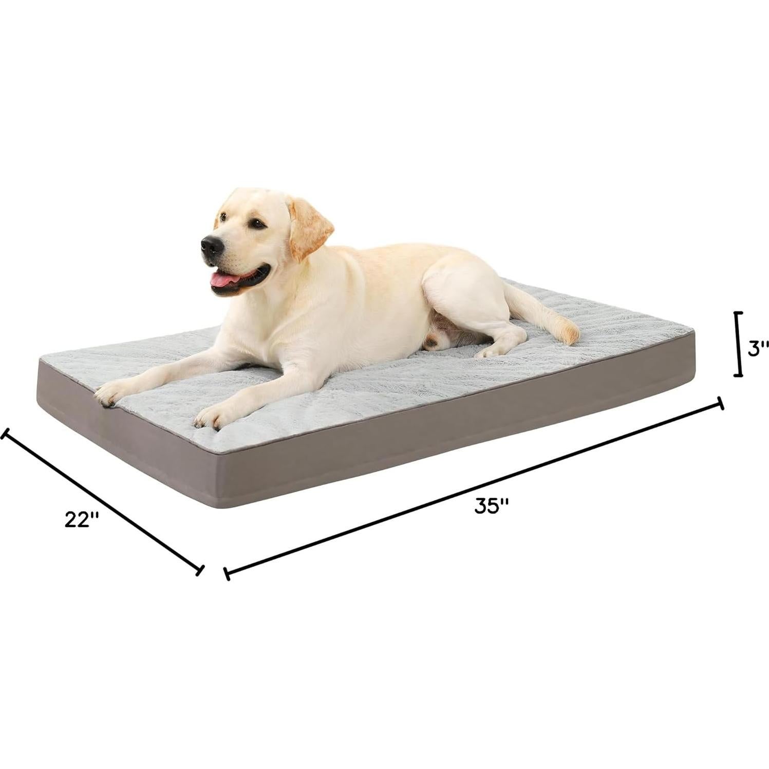 Cama Ortopédica para Perros KSIIA 89x56cm Impermeable Gris