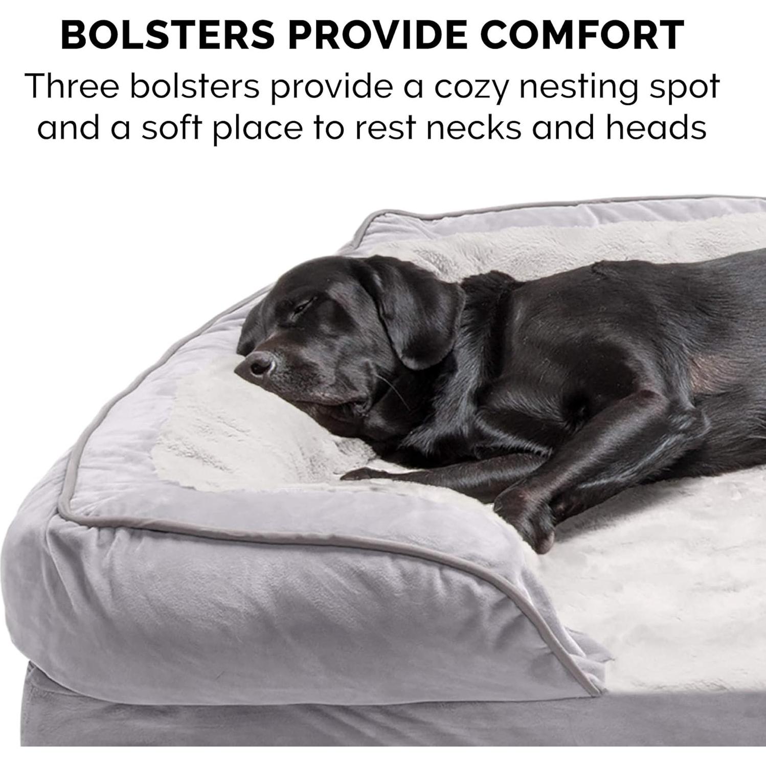 Cama para Perros Mediana Furhaven de Espuma Viscoelástica - Gris Granito