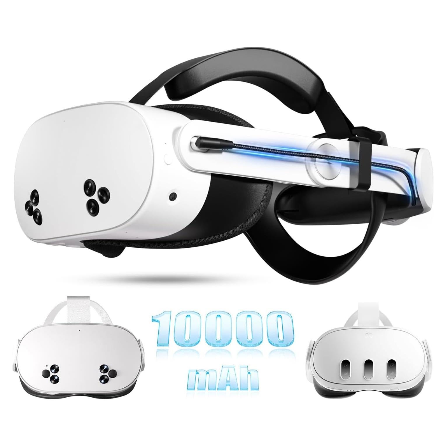 Correa de Cabeza Saqico con Batería 10000mAh para Quest 3/3S