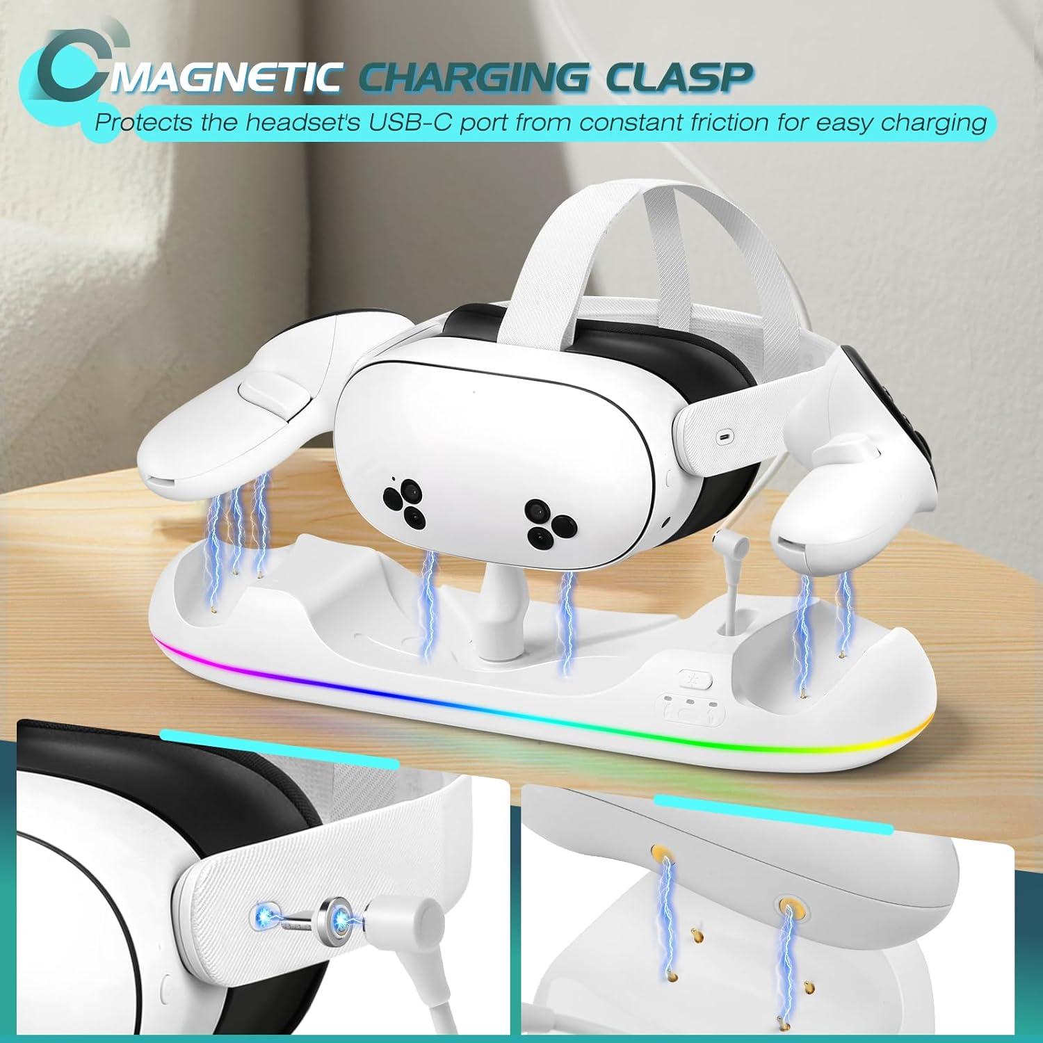 Estación de Carga Rápida HURRA para Meta Quest 3S/3/2/Pro