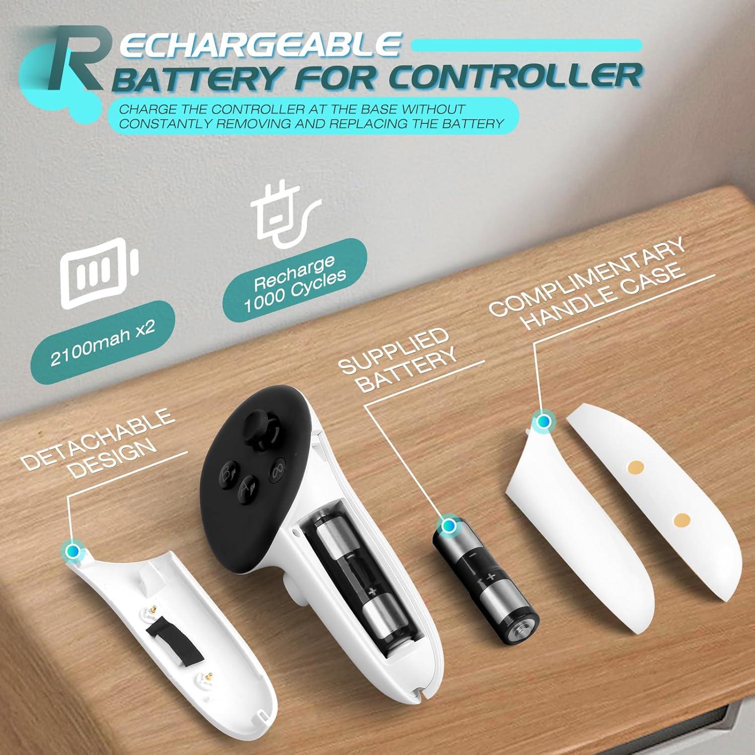 Estación de Carga Rápida HURRA para Meta Quest 3S/3/2/Pro