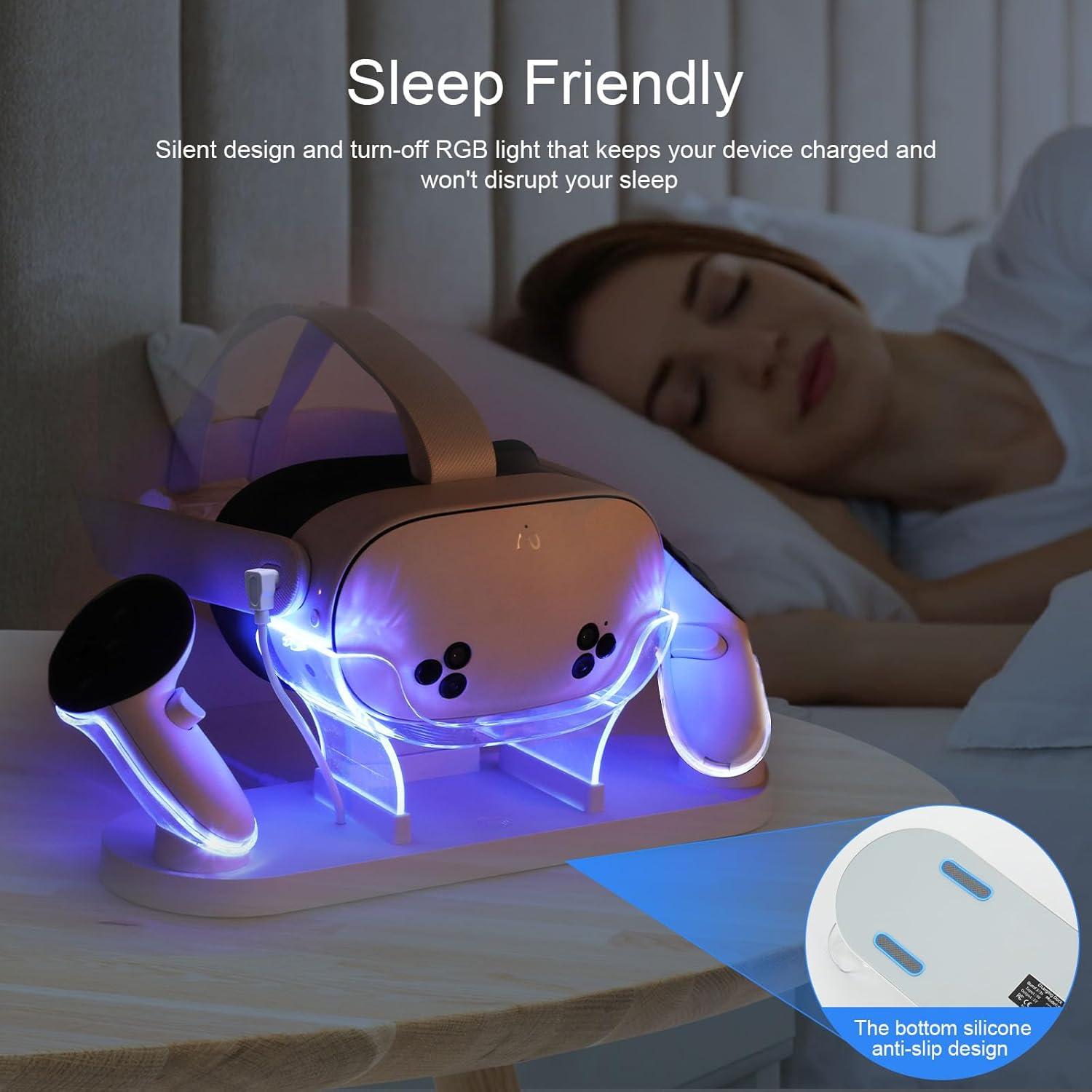 Base de Carga Rápida Meta Quest 3S con 2 Baterías Recargables