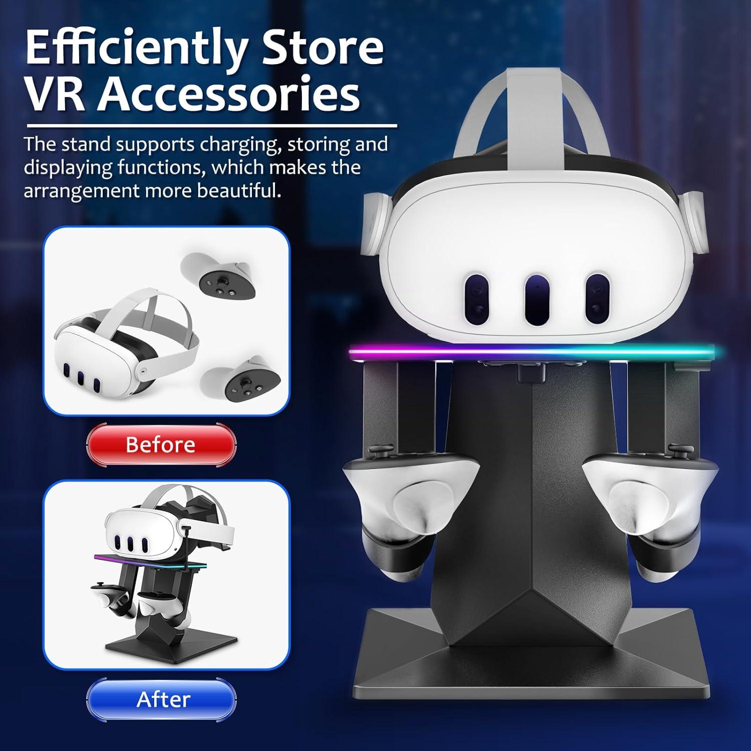 Base de Carga RGB Bioherm para Meta Quest 2/3/3S/Pro