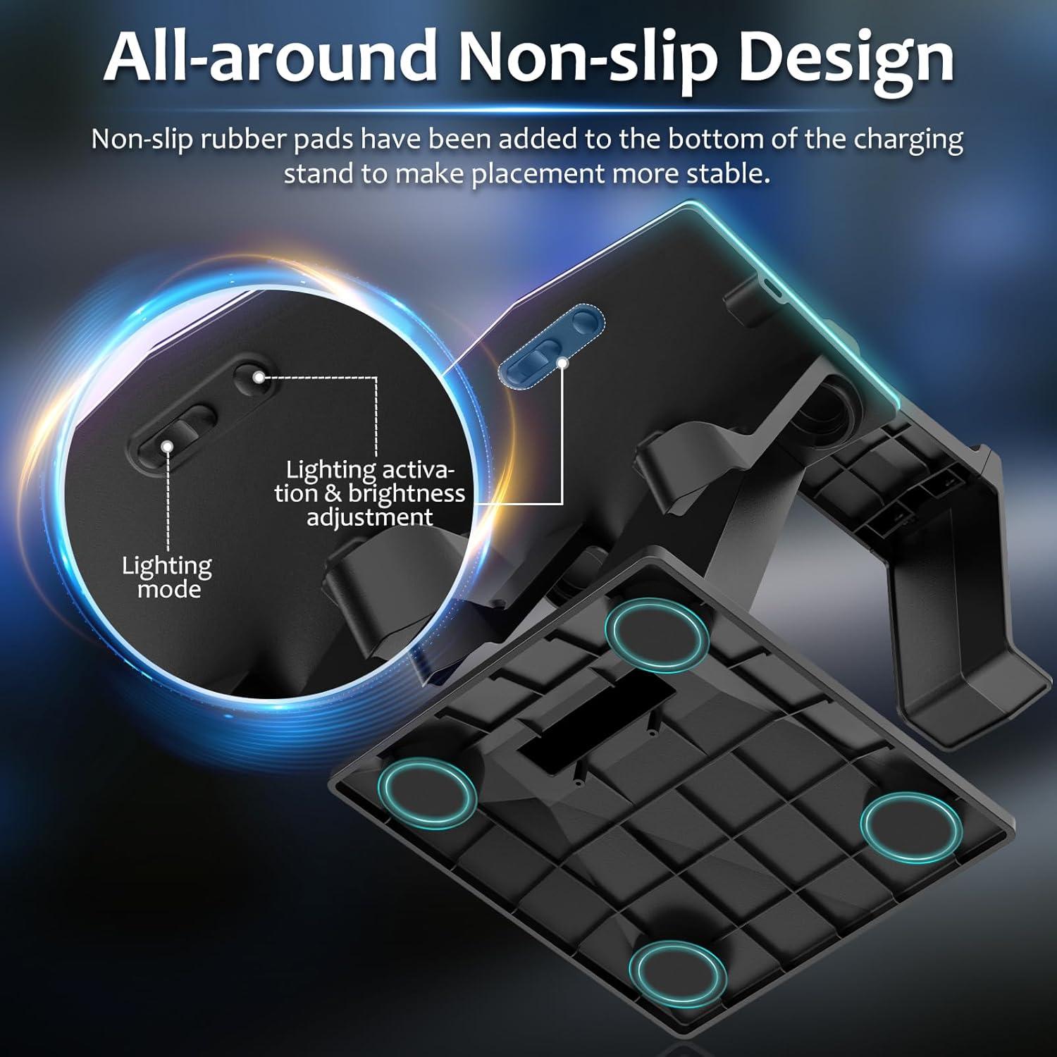 Base de Carga RGB Bioherm para Meta Quest 2/3/3S/Pro