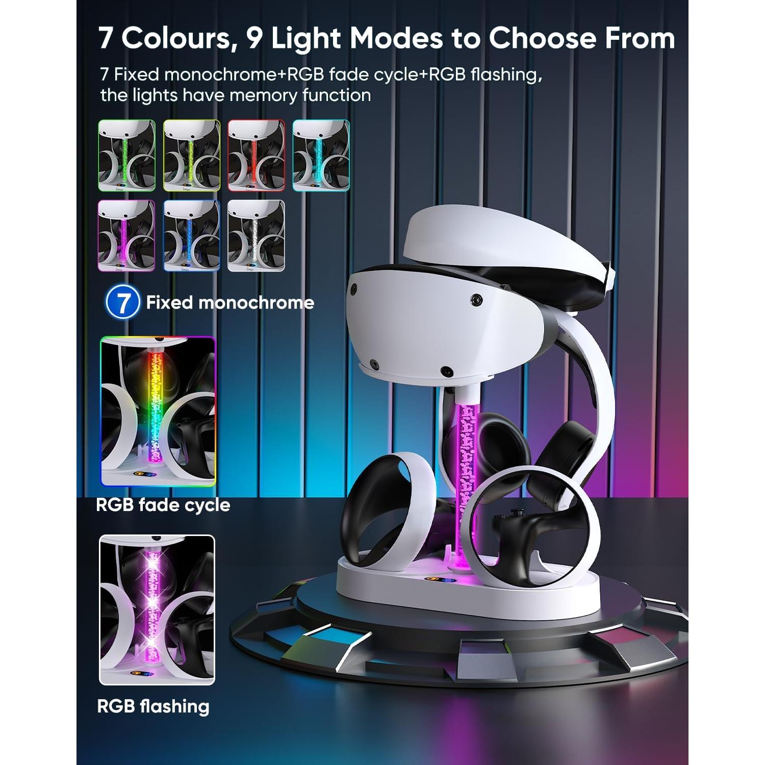 Soporte de Carga FastSnail para PS VR2 con Luz RGB