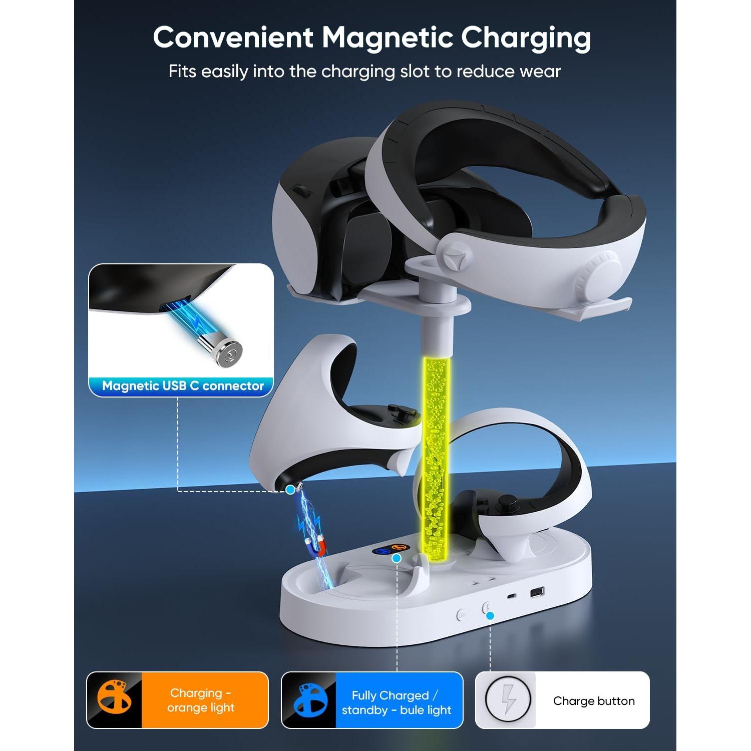 Soporte de Carga FastSnail para PS VR2 con Luz RGB