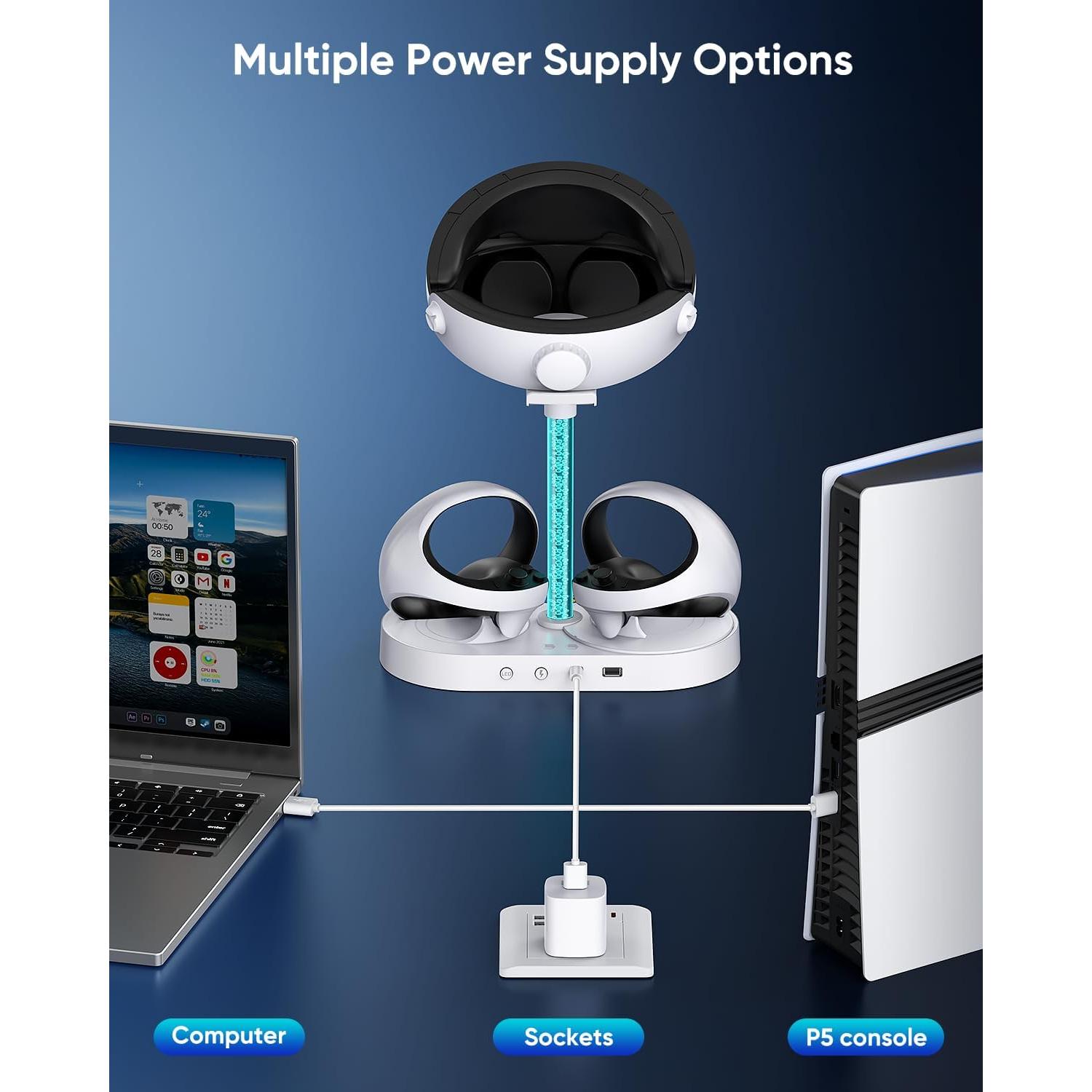 Soporte de Carga FastSnail para PS VR2 con Luz RGB