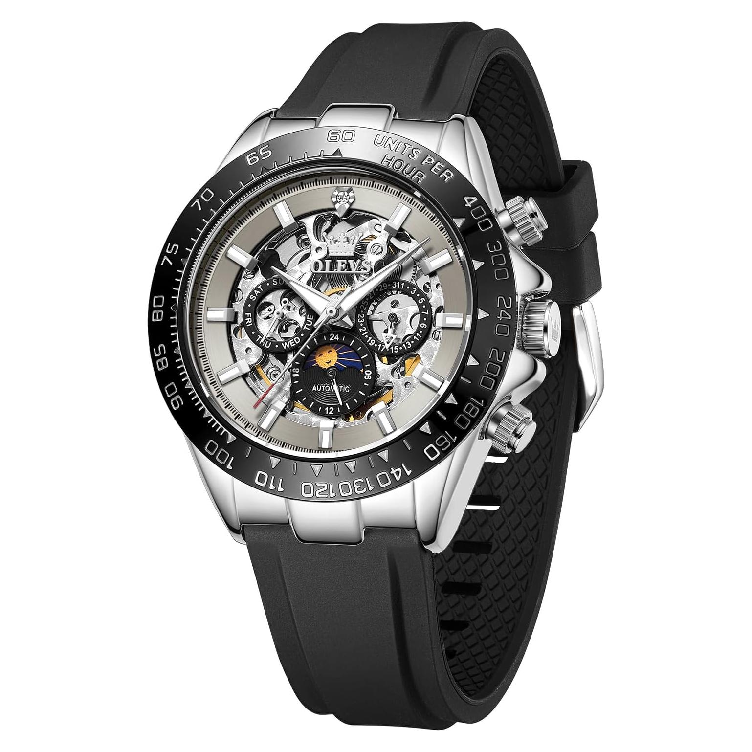 Reloj OLEVS Hombre Automático Esqueleto Luminiscente 30M