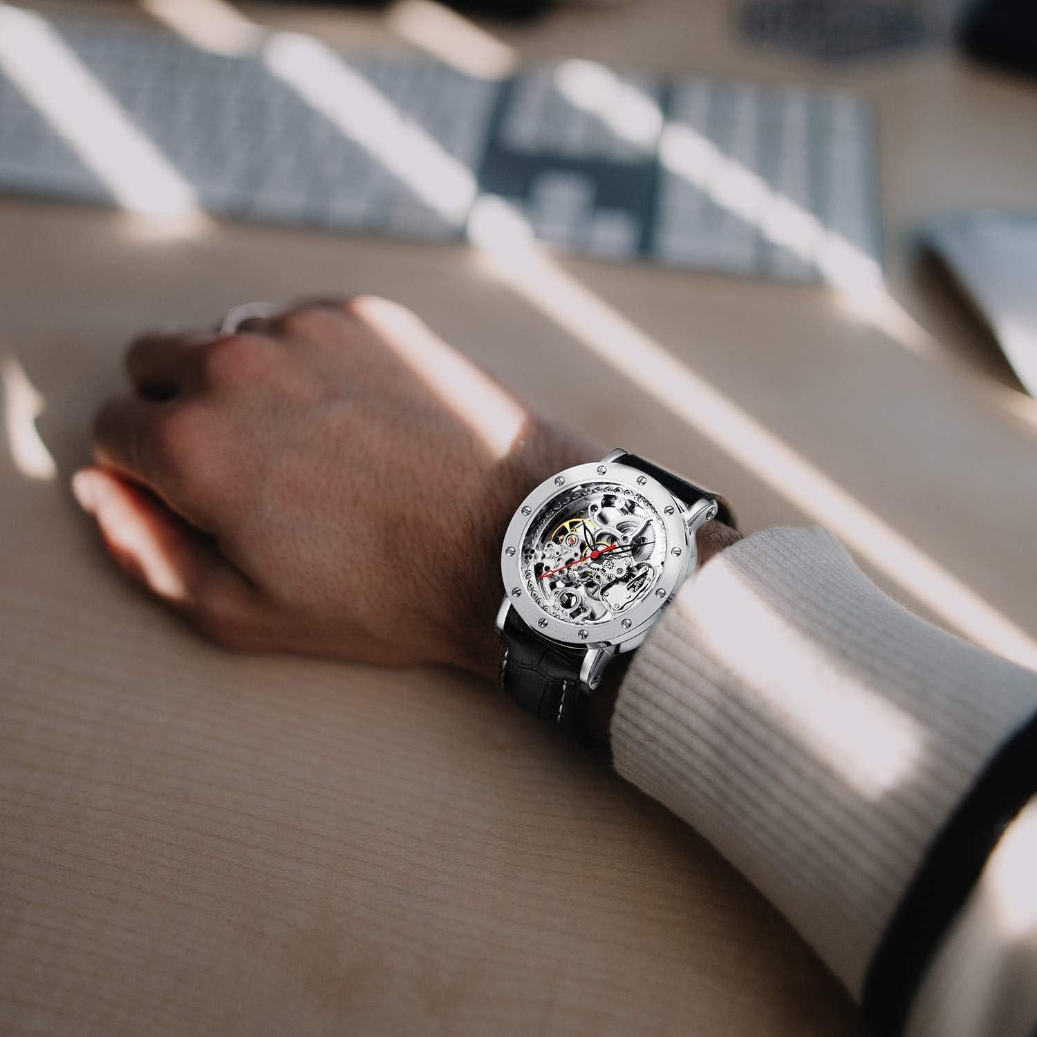 Reloj Mecánico Automático IK COLOURING Steampunk Acero Inoxidable