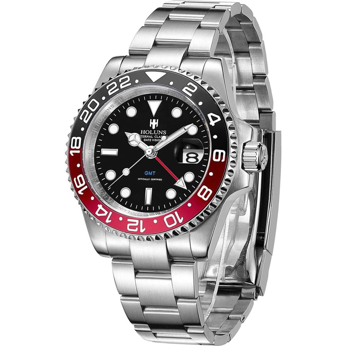 Reloj Automático GMT LOREO Hombre Zafiro 40mm Impermeable