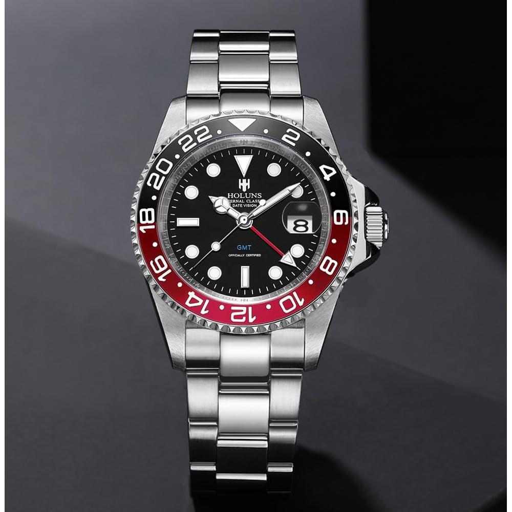 Reloj Automático GMT LOREO Hombre Zafiro 40mm Impermeable